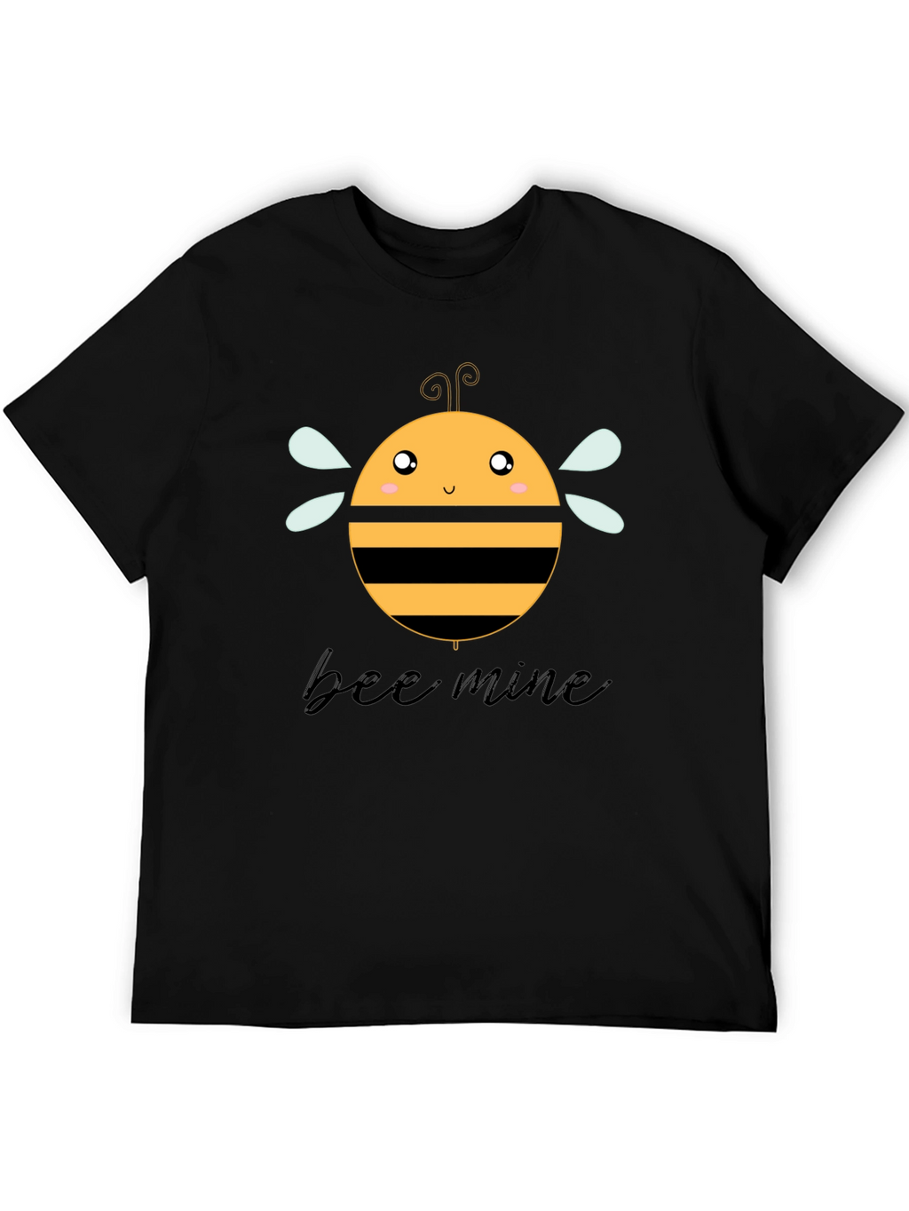 Bee Mine Graphic T-Shirt Black Cotton Tee