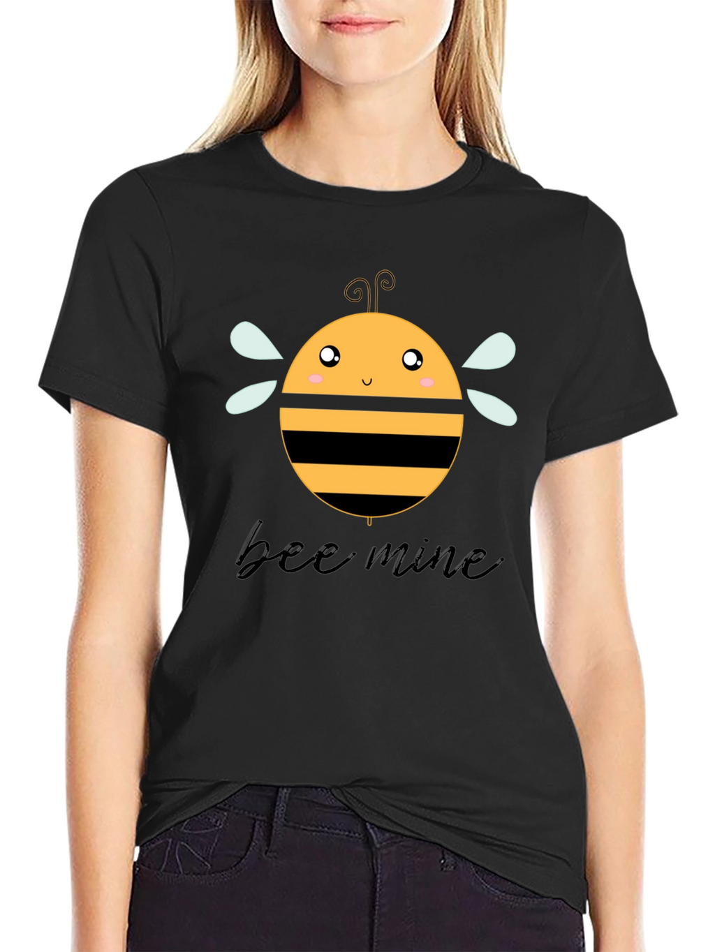 Bee Mine Graphic T-Shirt Black Cotton Tee