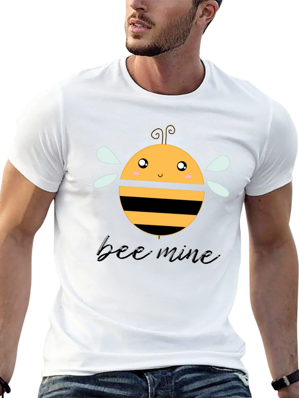 Bee Mine Graphic T-Shirt Black Cotton Tee