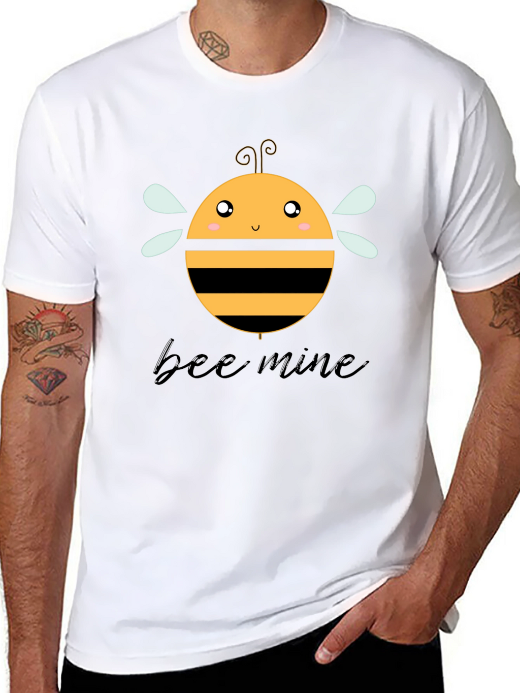 Bee Mine Graphic T-Shirt Black Cotton Tee