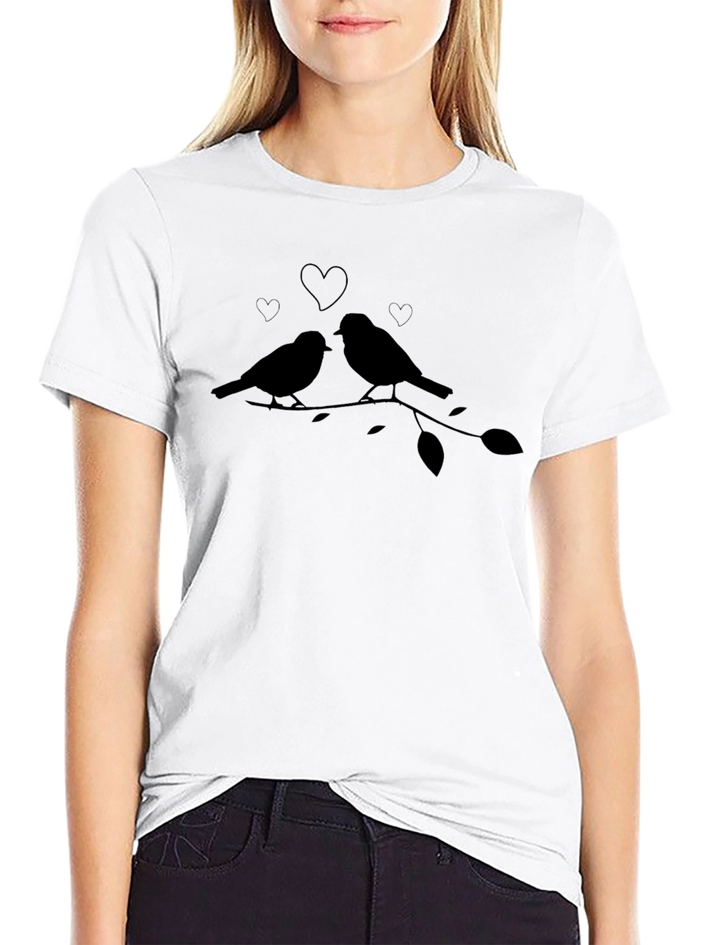 Love Birds Graphic Tee - Black T-Shirt