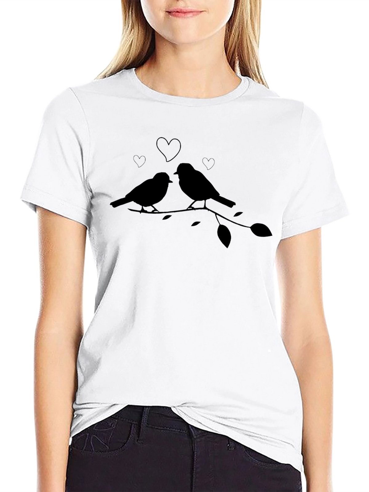 Love Birds Graphic Tee - Black T-Shirt