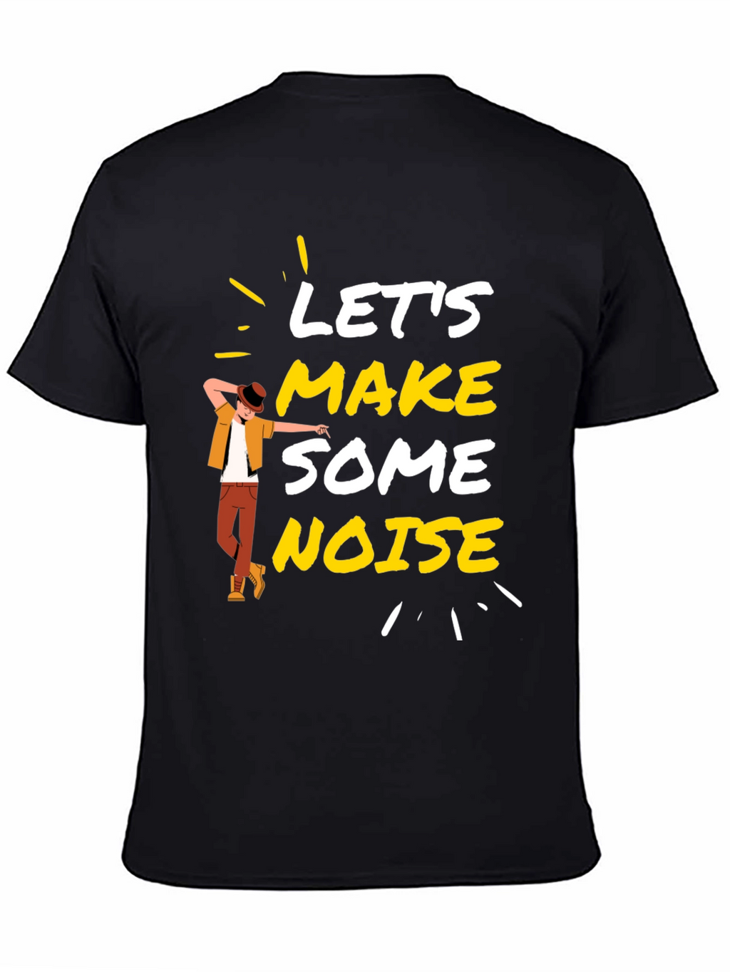 Lets Make Some Noise Black Graphic Tee