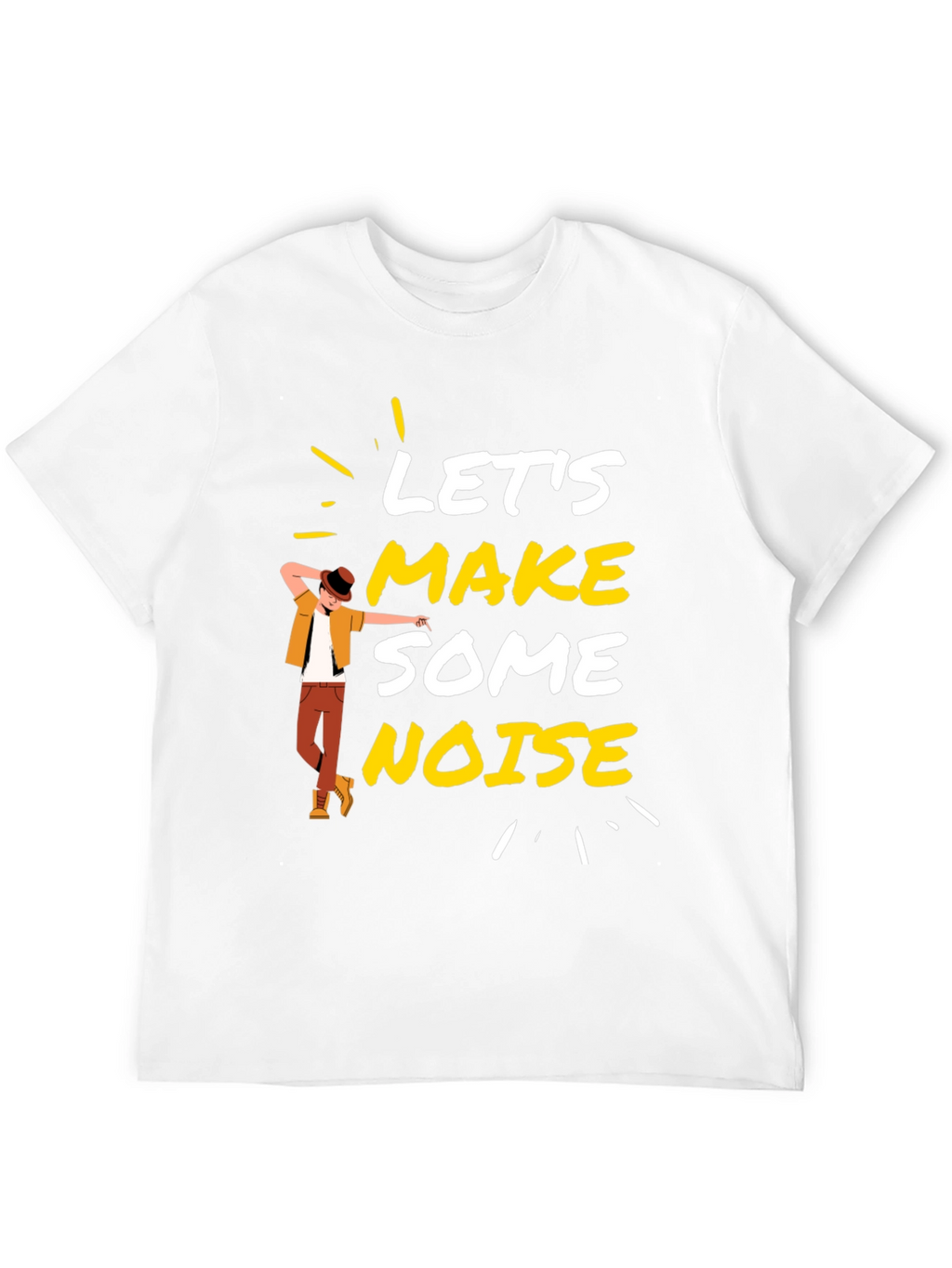 Lets Make Some Noise Black Graphic Tee