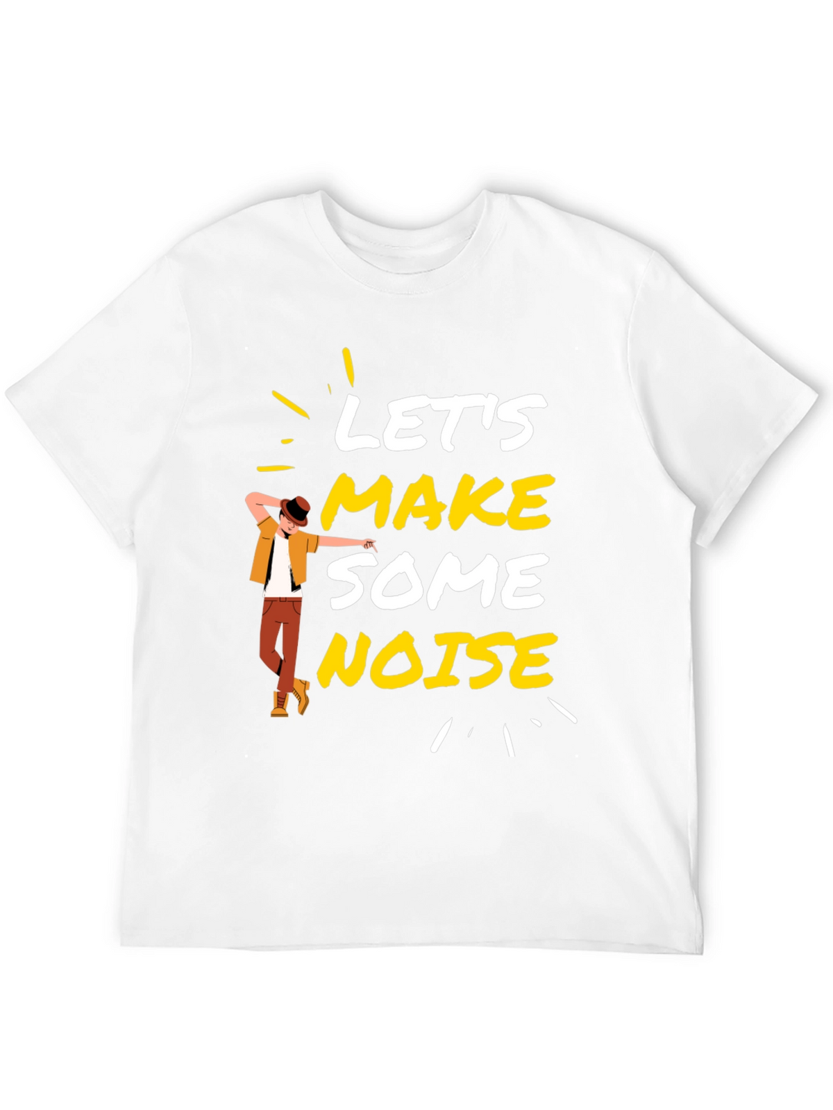 Lets Make Some Noise Black Graphic Tee