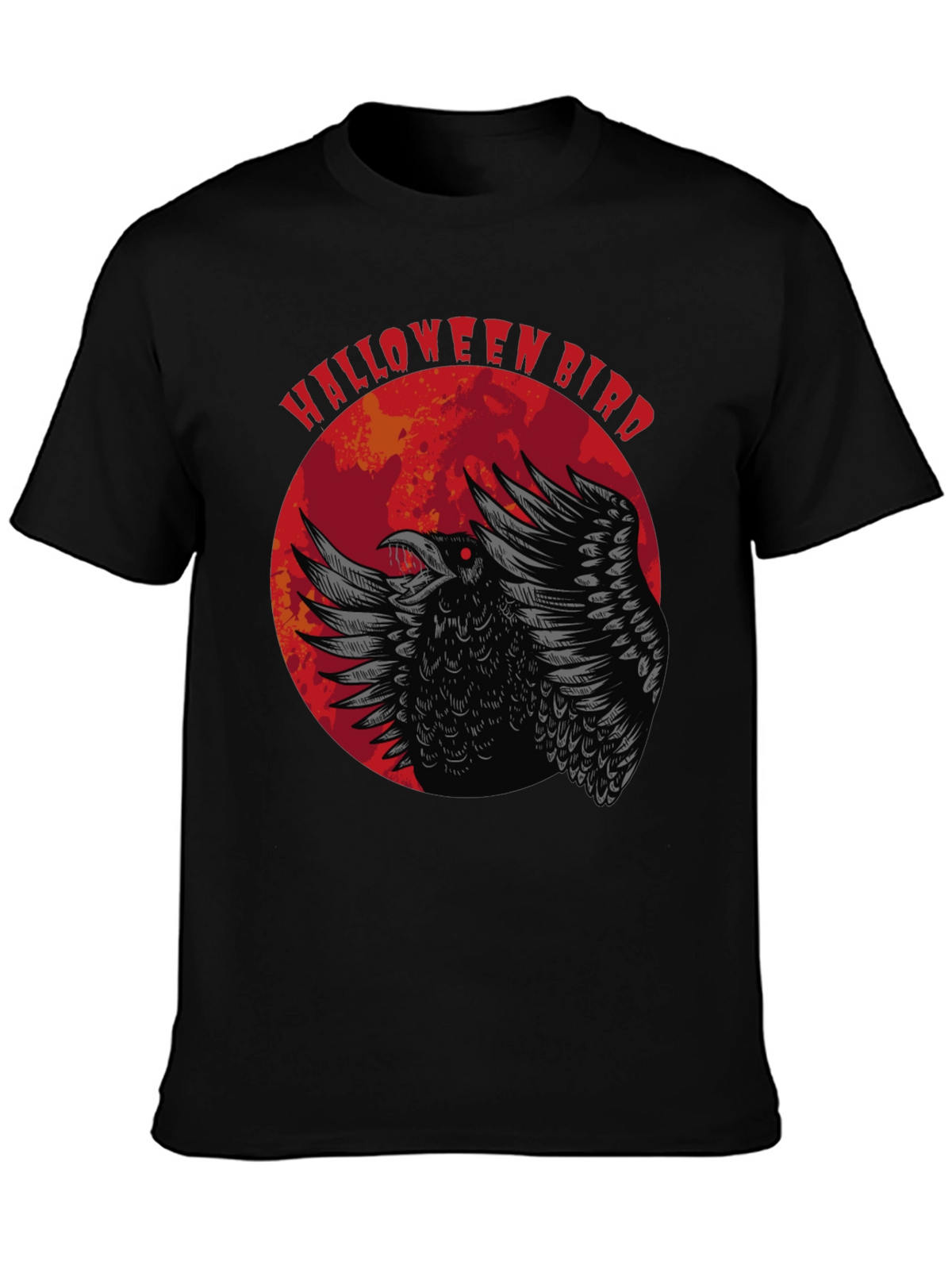 Halloween Bird Graphic Tee - Crow Moon Design