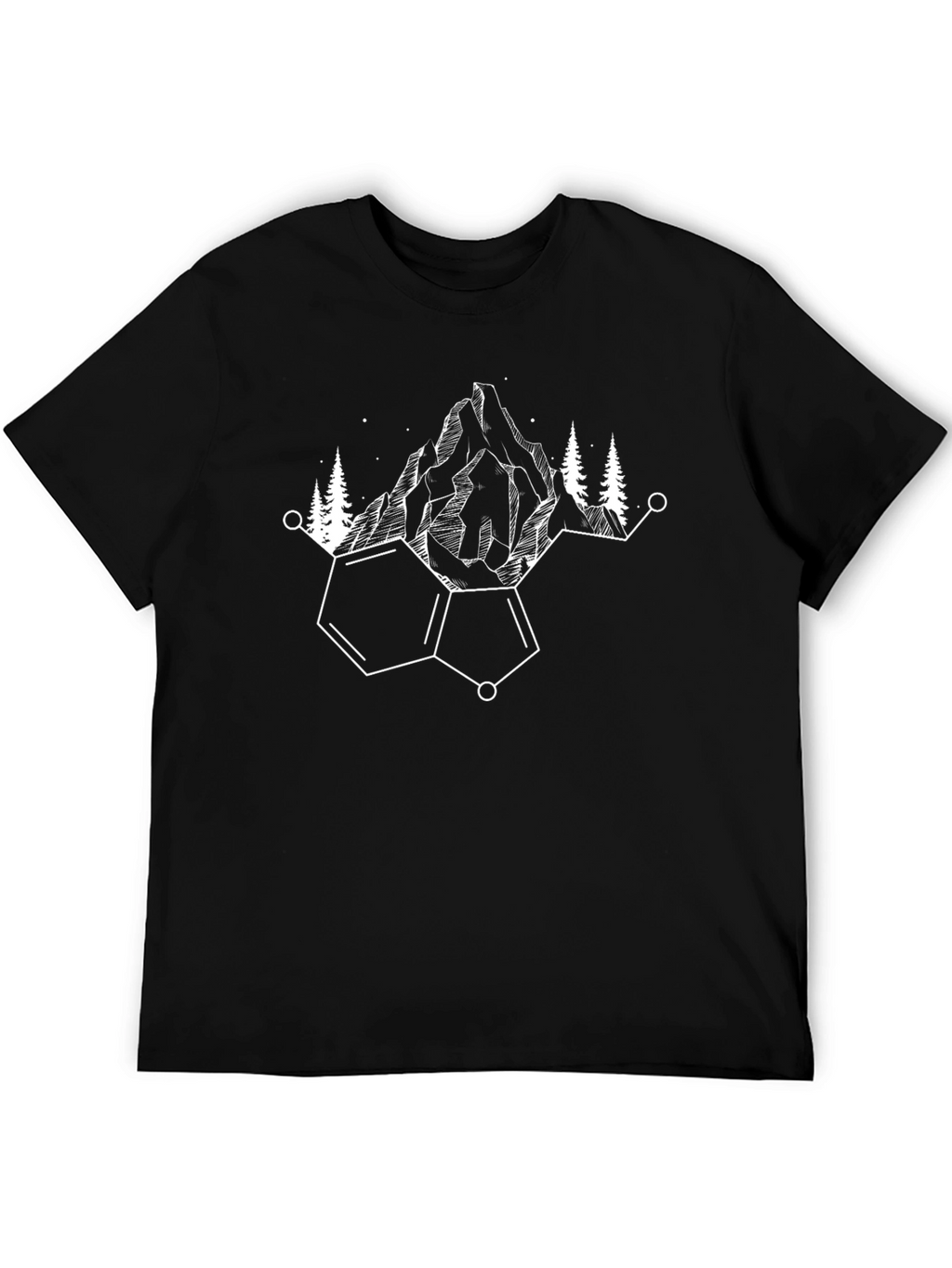 Mountain Serotonin Molecule Graphic Tee