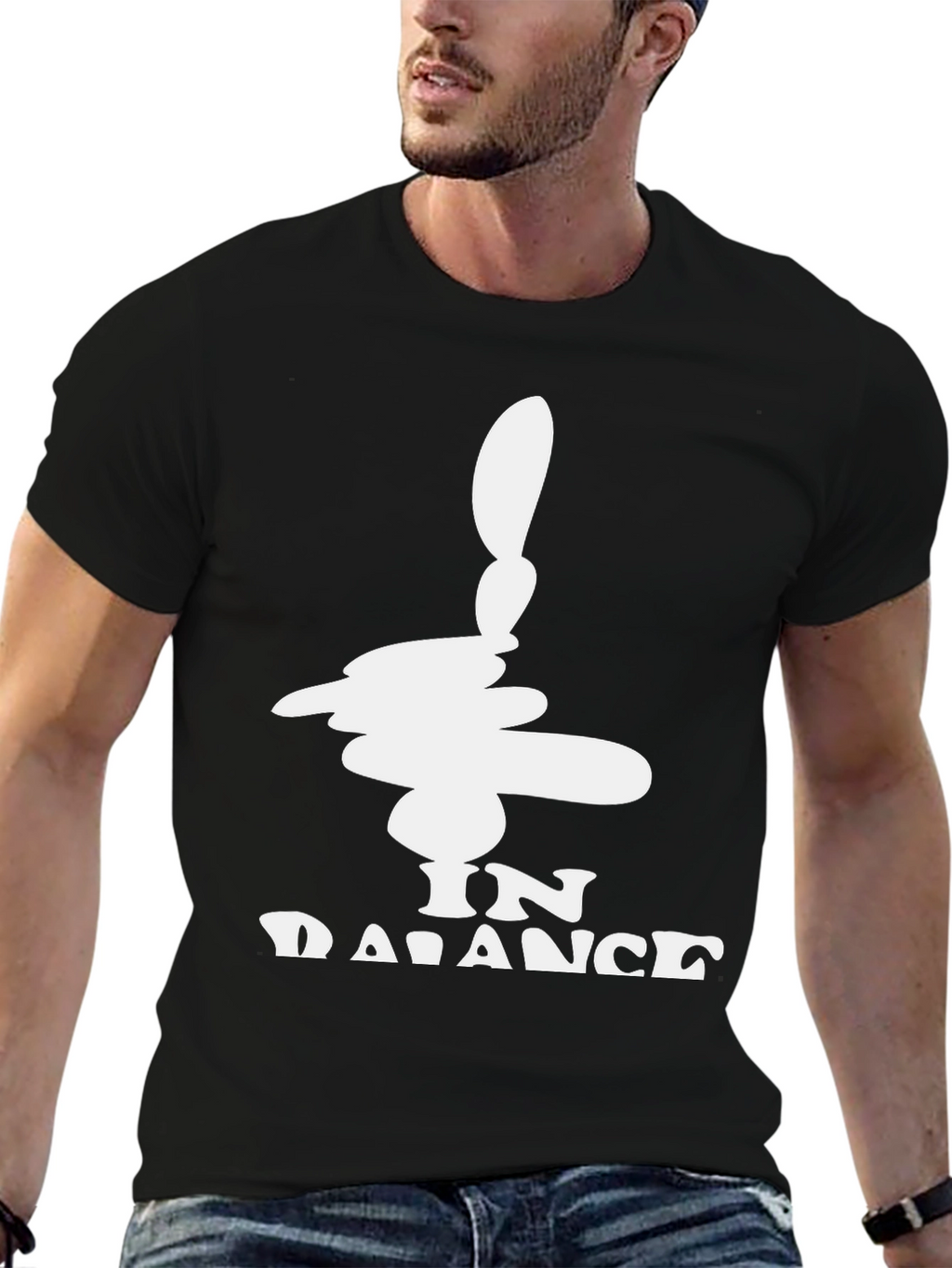 In Balance Black Graphic Tee - Mens