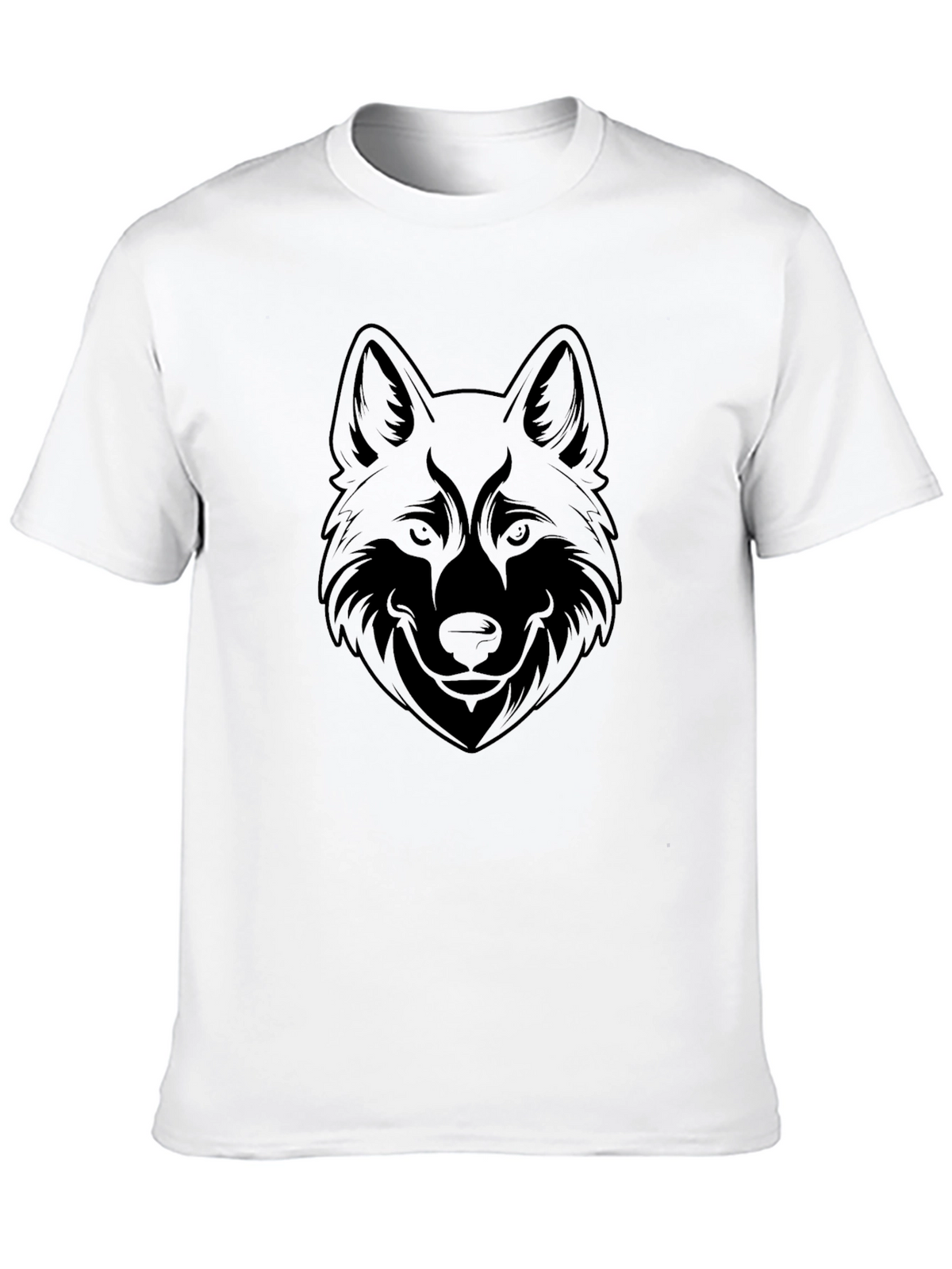 Black Wolf Graphic Tee - Mens Casual Style