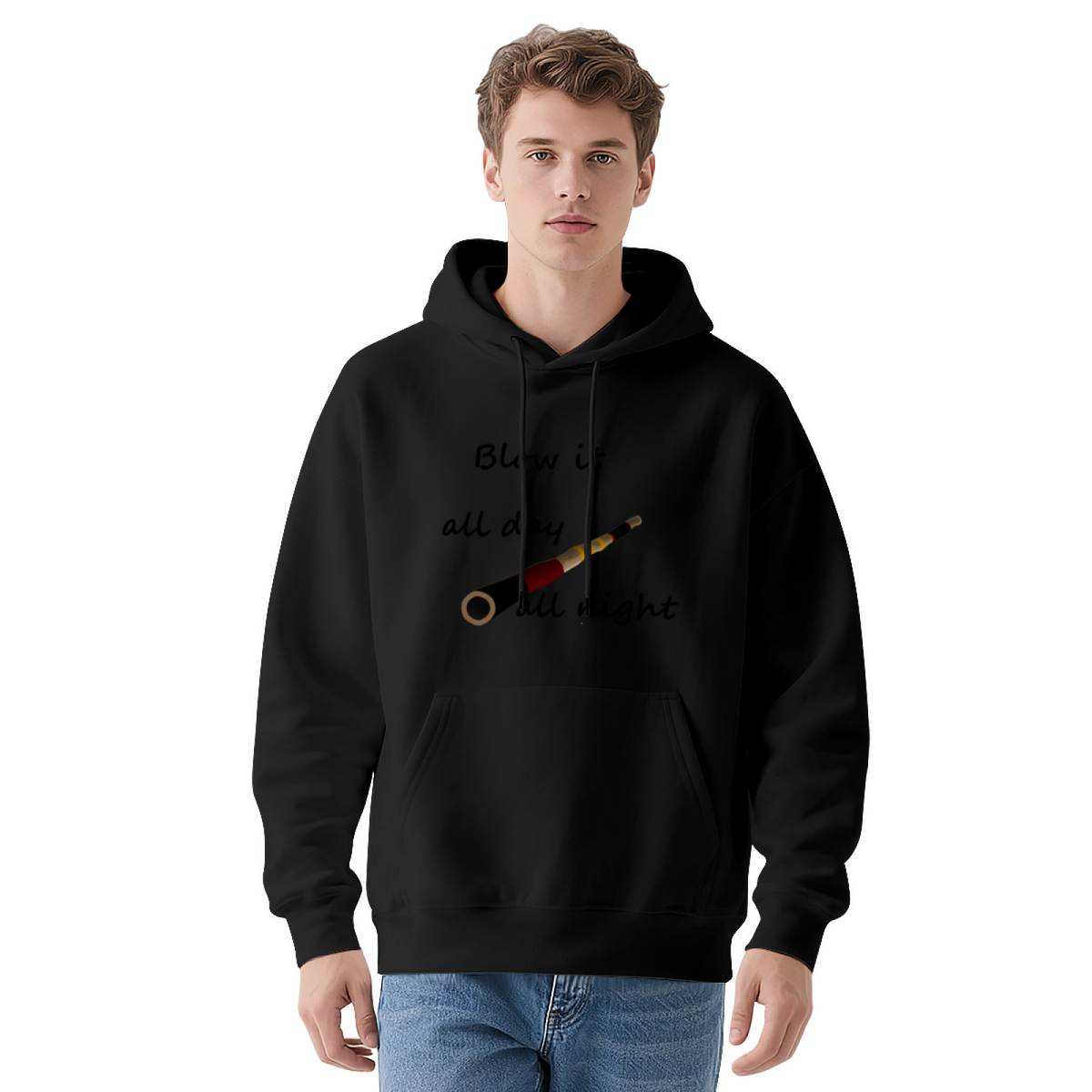 "Blow it all day all night" Statement Pullover