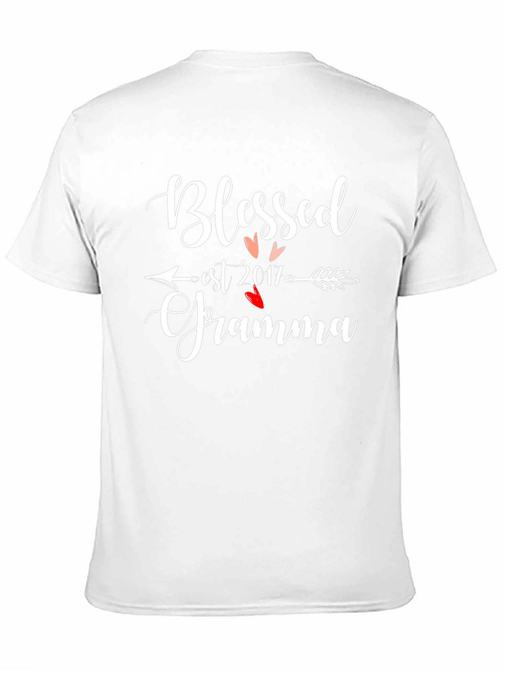 Blessed Grandma Est 2017 Black Graphic Tee