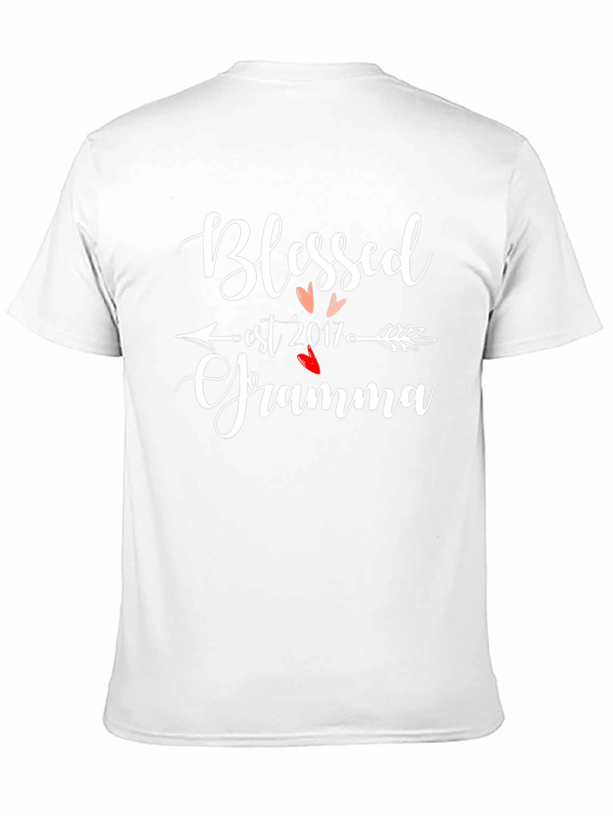Blessed Grandma Est 2017 Black Graphic Tee