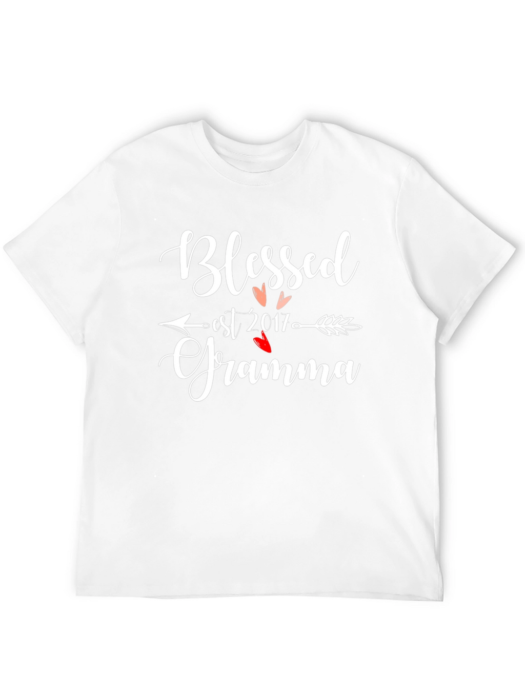 Blessed Grandma Est 2017 Black Graphic Tee