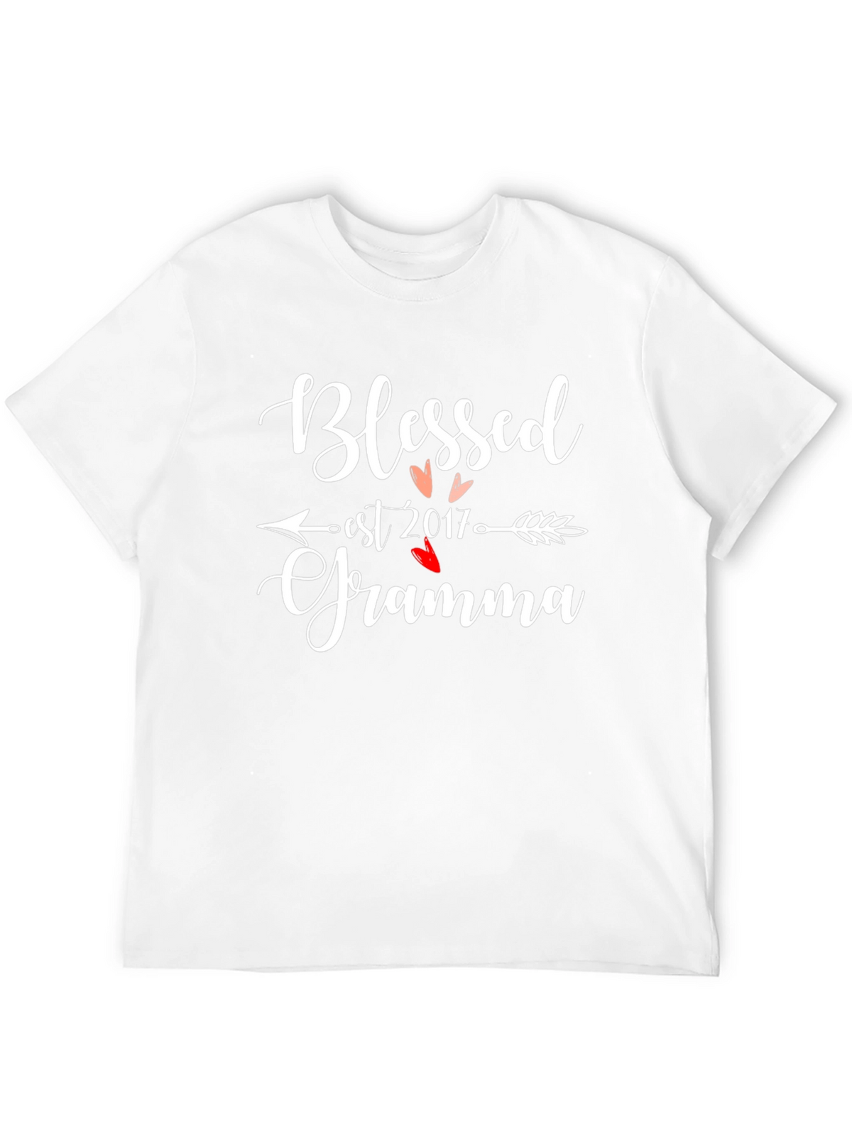 Blessed Grandma Est 2017 Black Graphic Tee