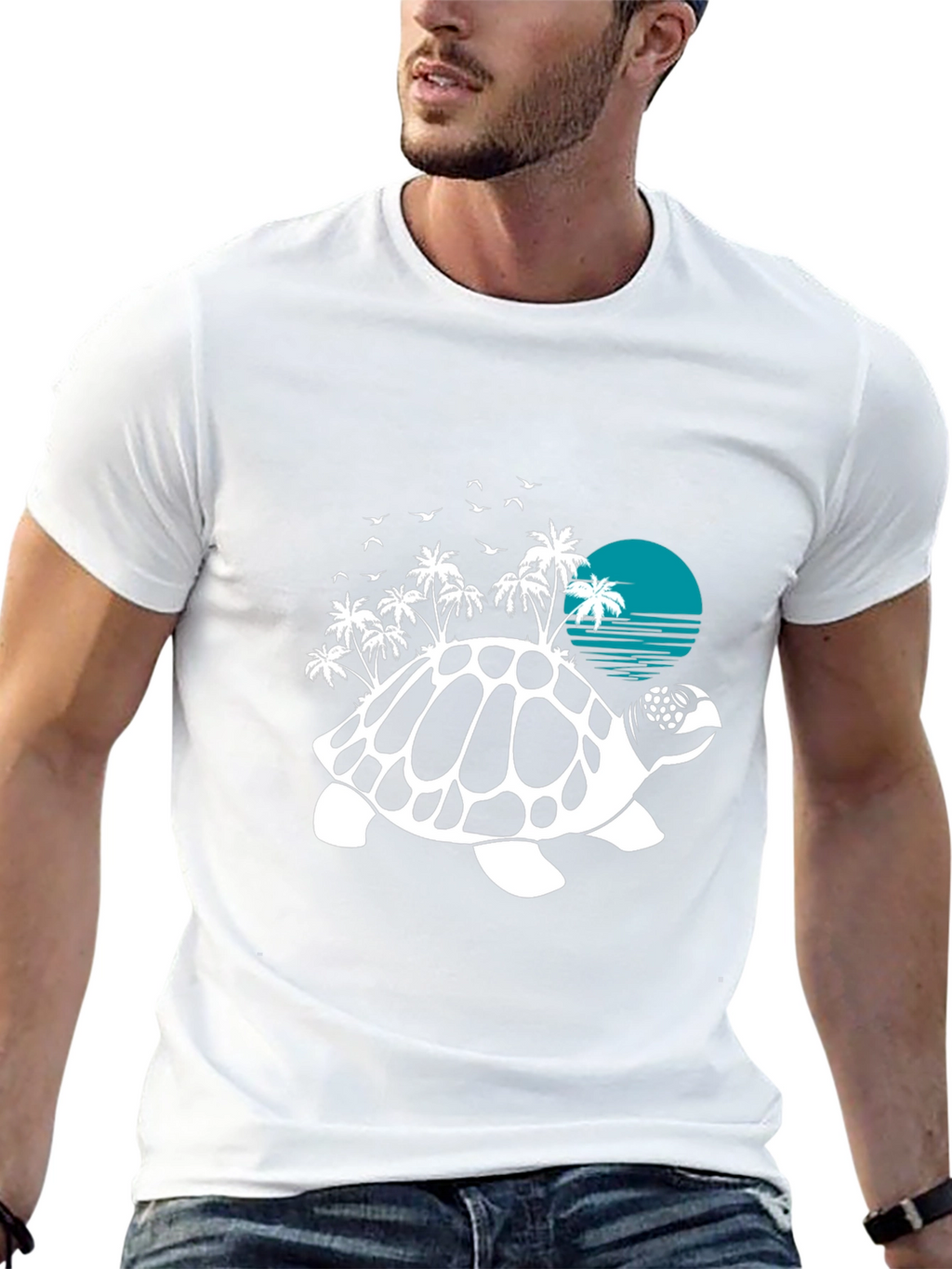 Turtle Island Graphic Tee - Beach Vibes
