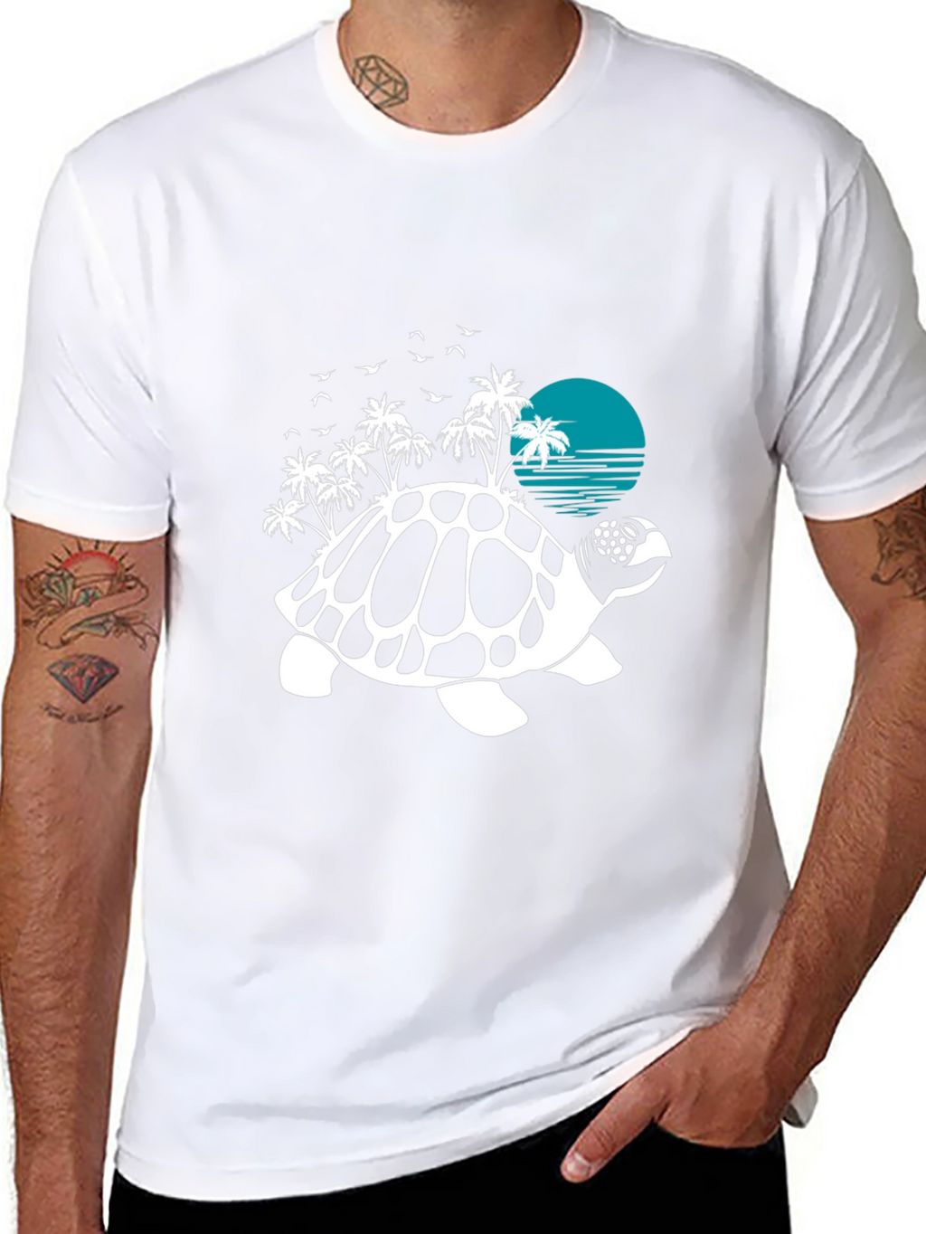 Turtle Island Graphic Tee - Beach Vibes