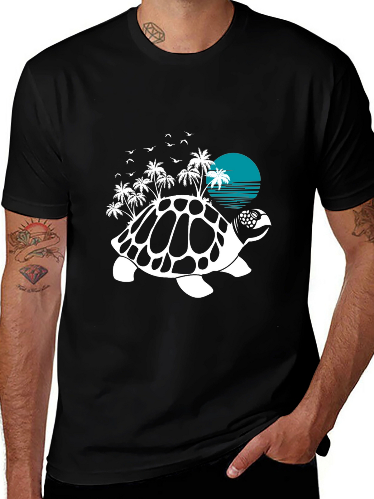 Turtle Island Graphic Tee - Beach Vibes