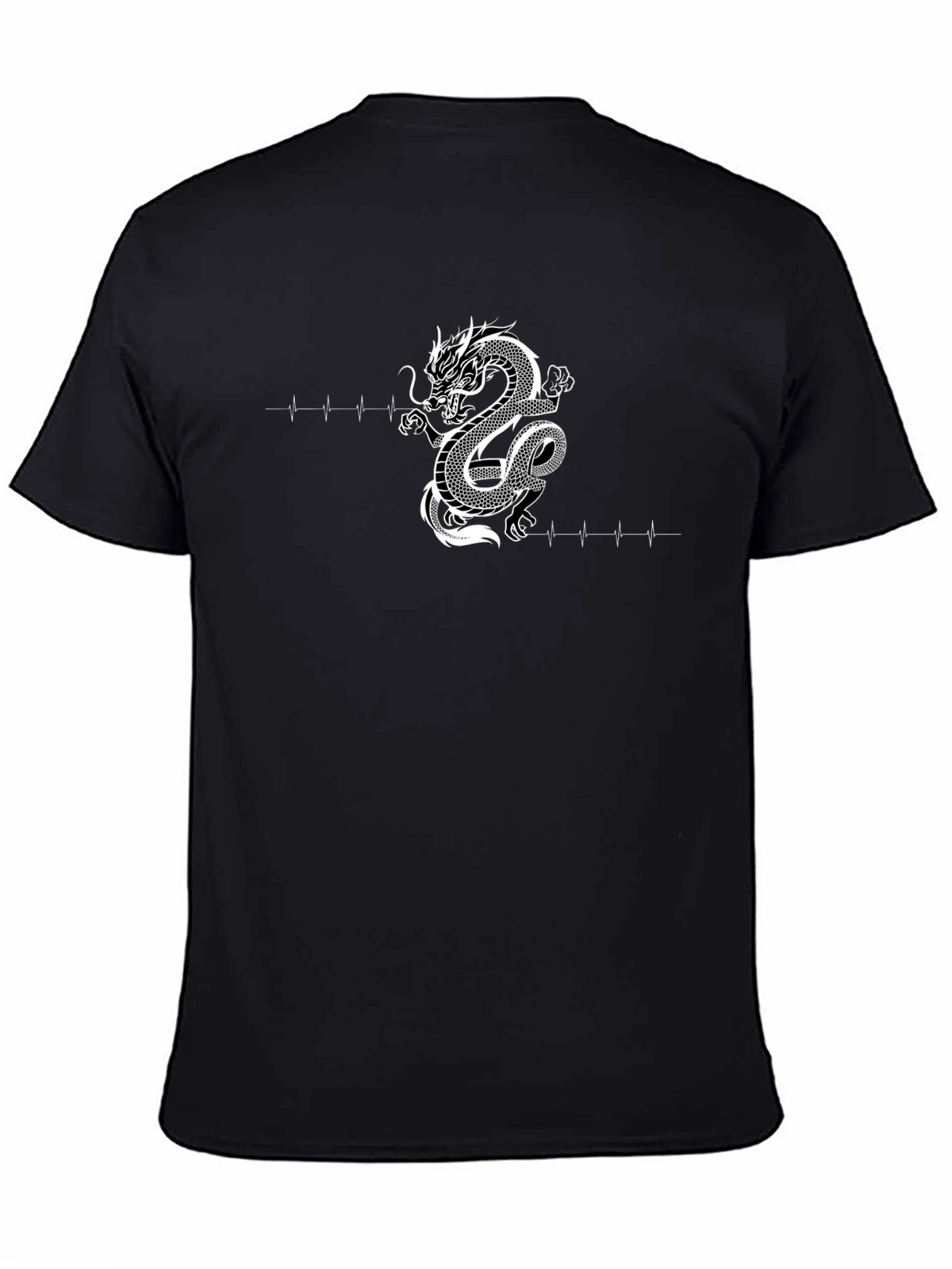 Dragon Heartbeat Graphic Tee - Cool Casual Style