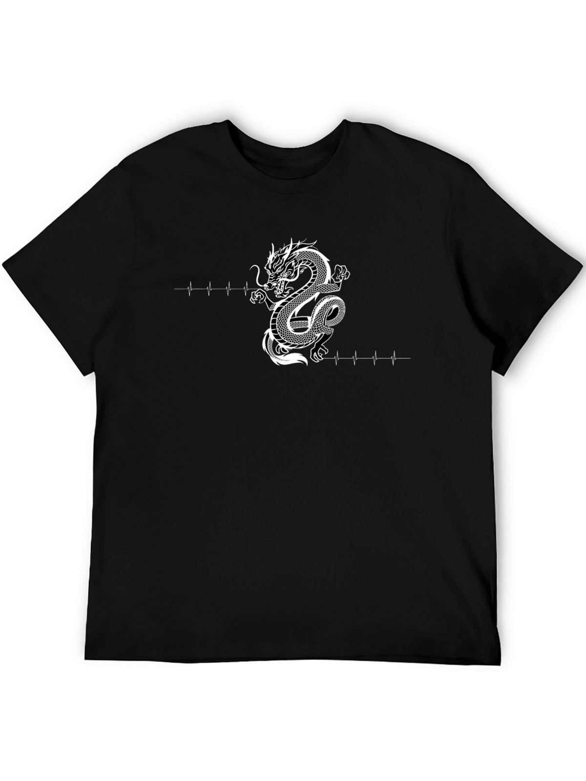 Dragon Heartbeat Graphic Tee - Cool Casual Style