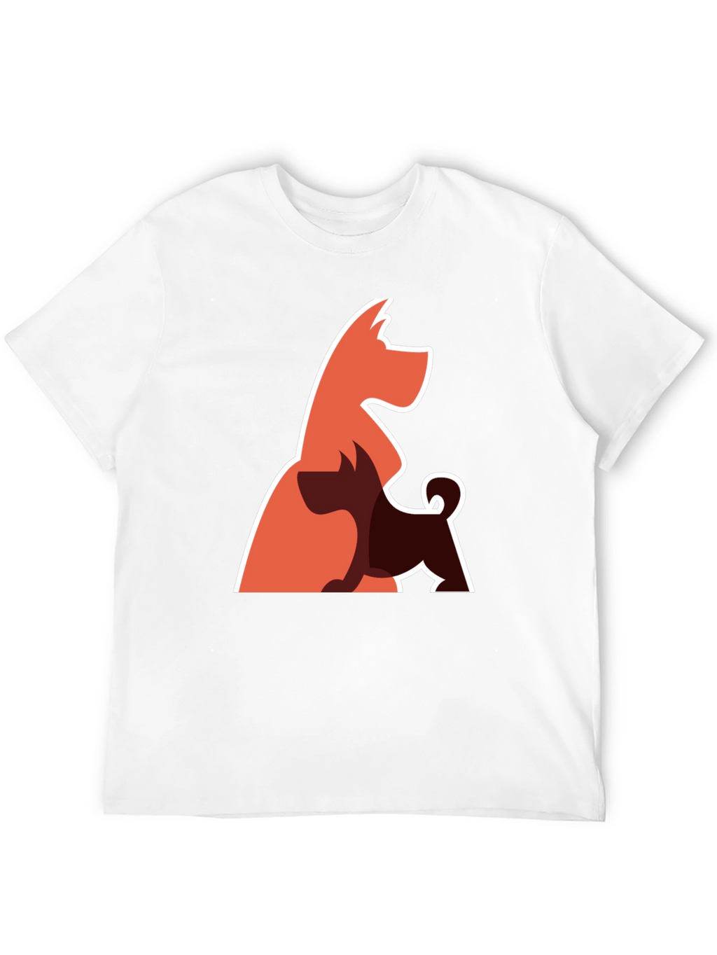 Abstract Dog Graphic Tee - Black Cotton Blend T-Shirt