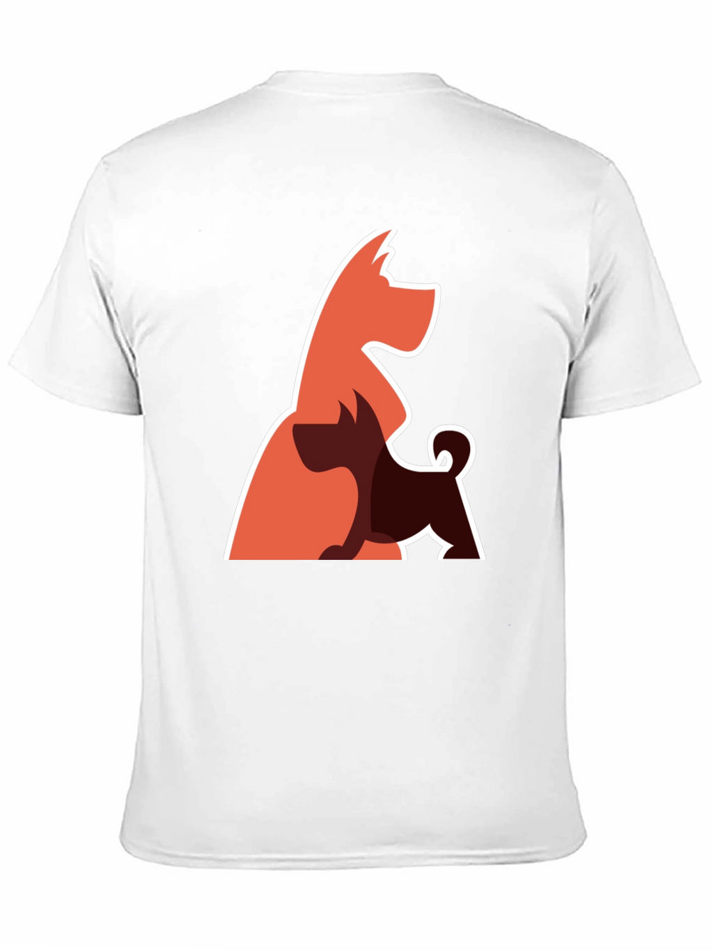 Abstract Dog Graphic Tee - Black Cotton Blend T-Shirt