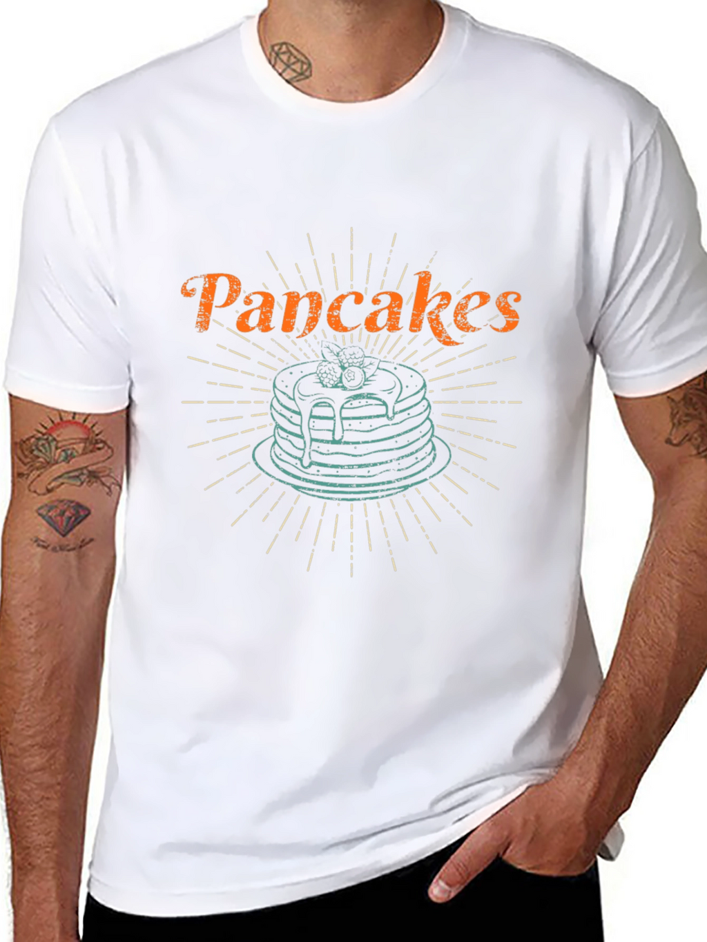 Pancakes Graphic Tee - Breakfast Lover Shirt