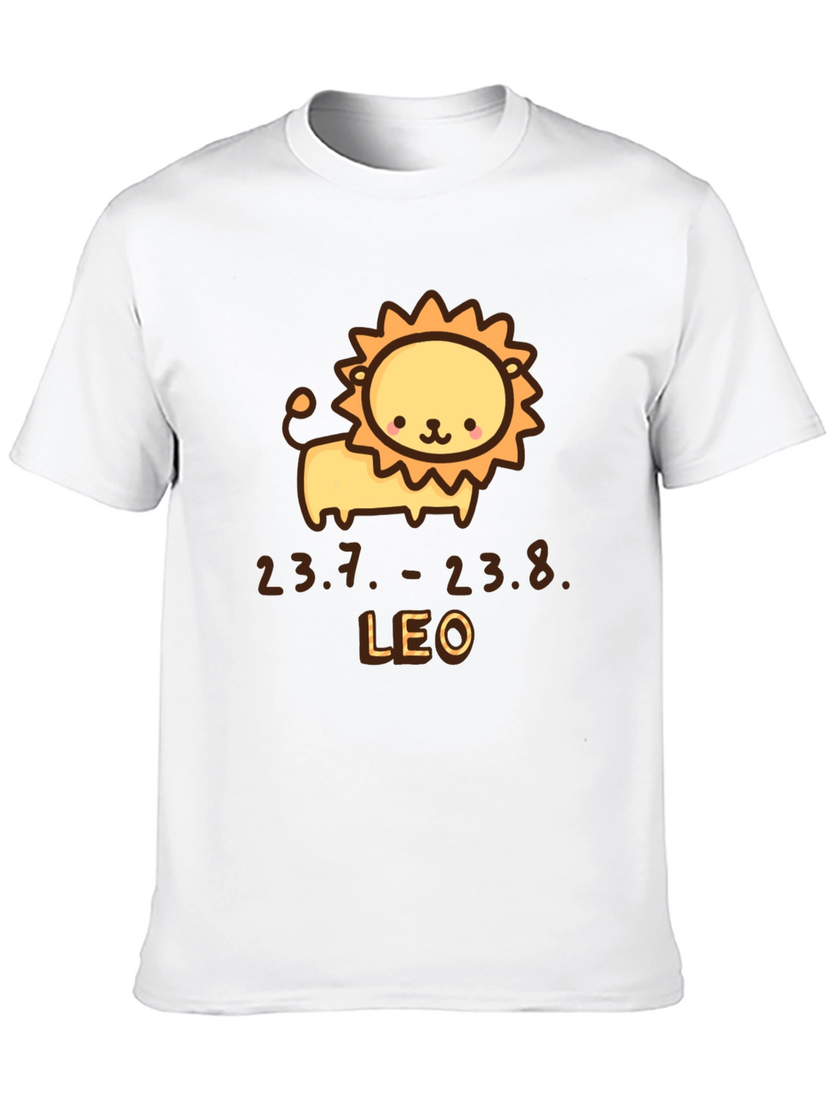 Leo Zodiac Sign T-Shirt - Cute Lion Design