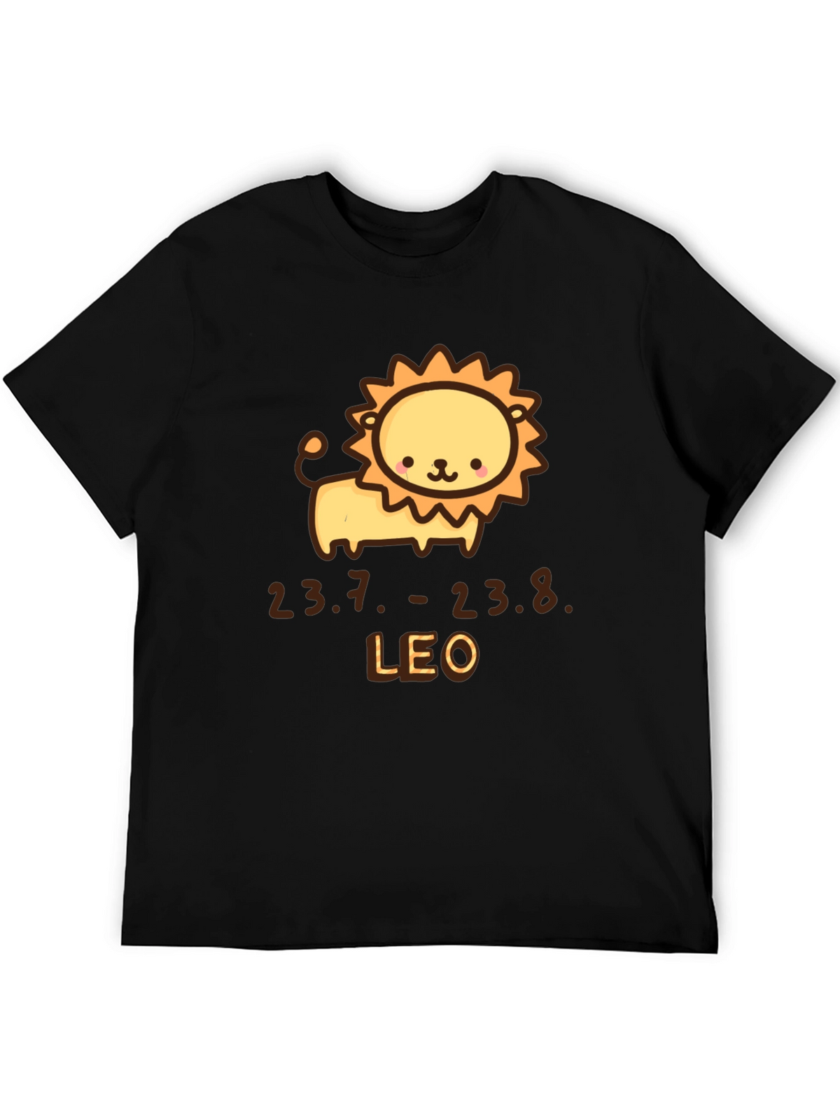 Leo Zodiac Sign T-Shirt - Cute Lion Design