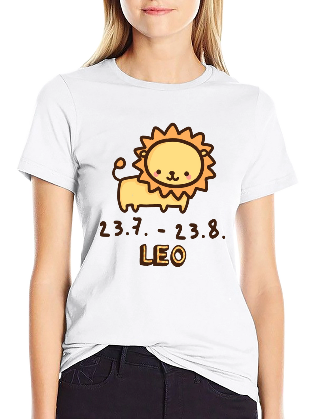 Leo Zodiac Sign T-Shirt - Cute Lion Design