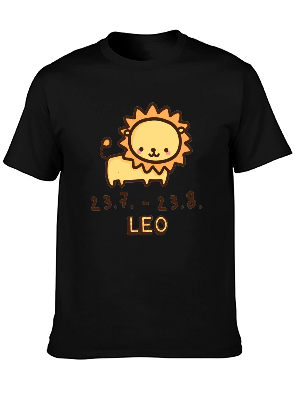 Leo Zodiac Sign T-Shirt - Cute Lion Design