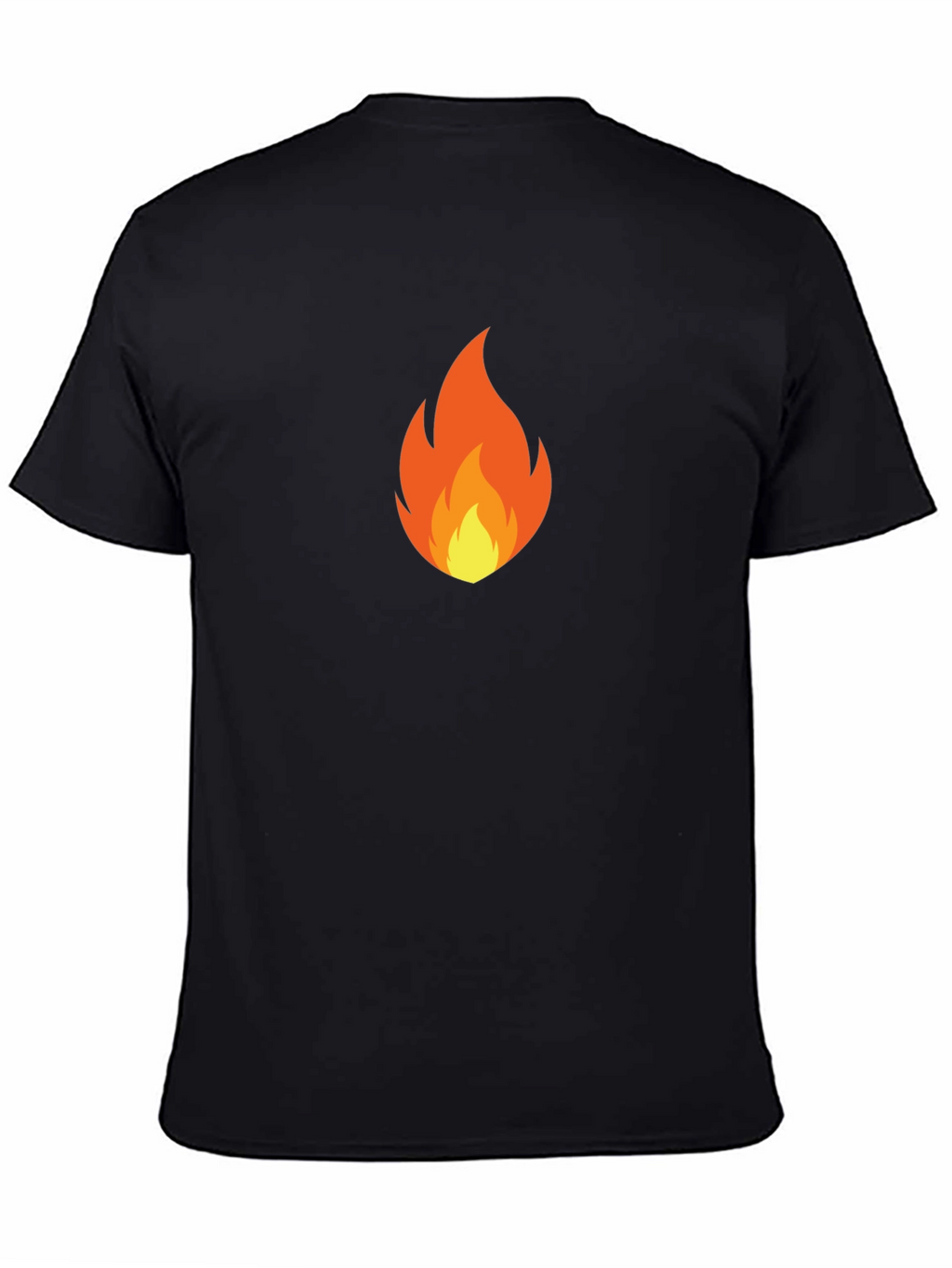 Flame Graphic Black T-Shirt - Casual Style