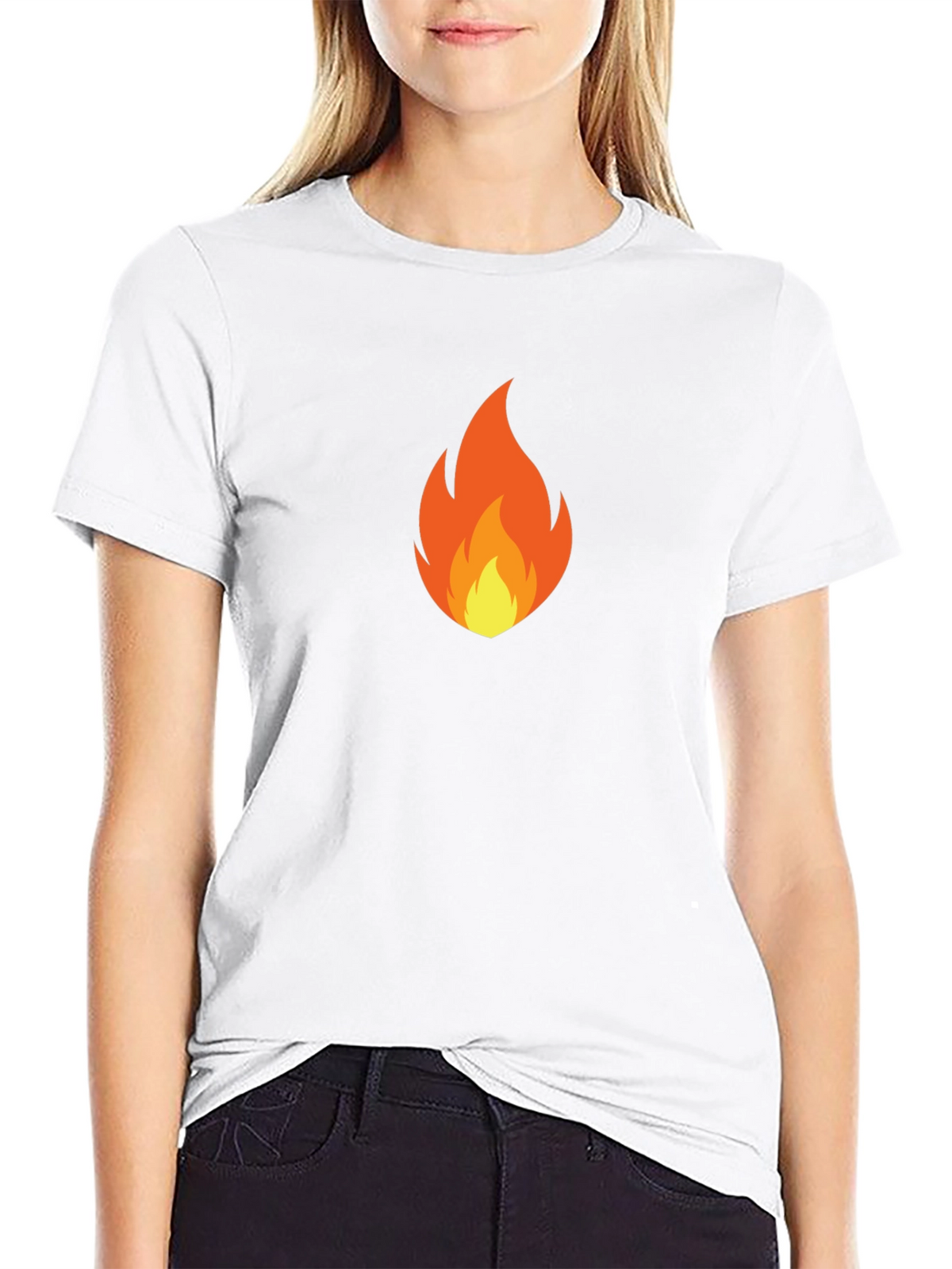 Flame Graphic Black T-Shirt - Casual Style