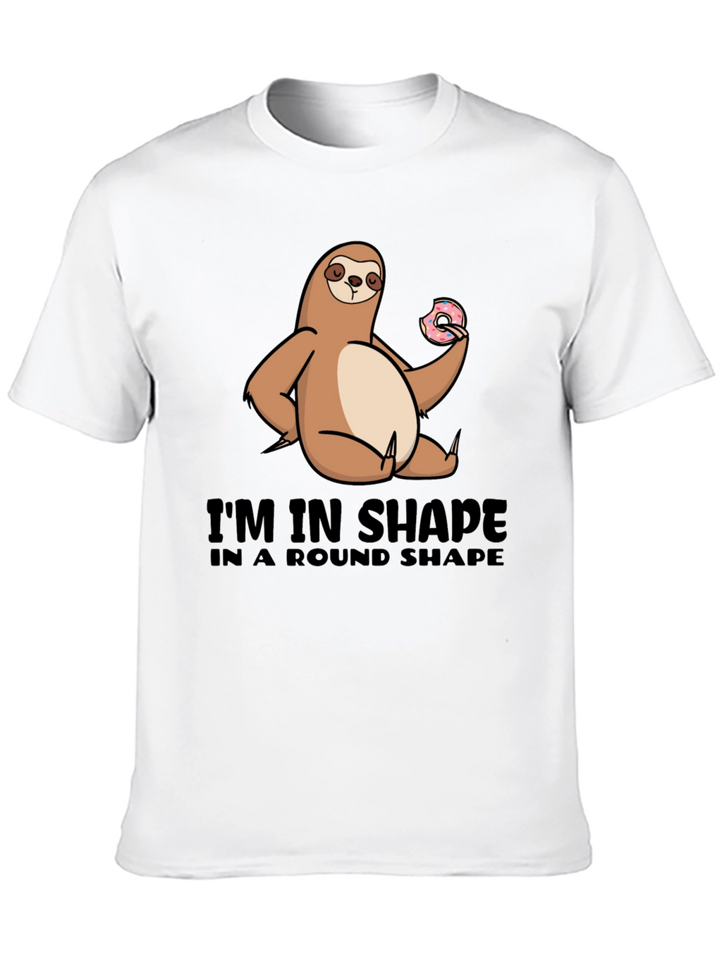 Sloth Round Shape T-Shirt Funny Graphic Tee
