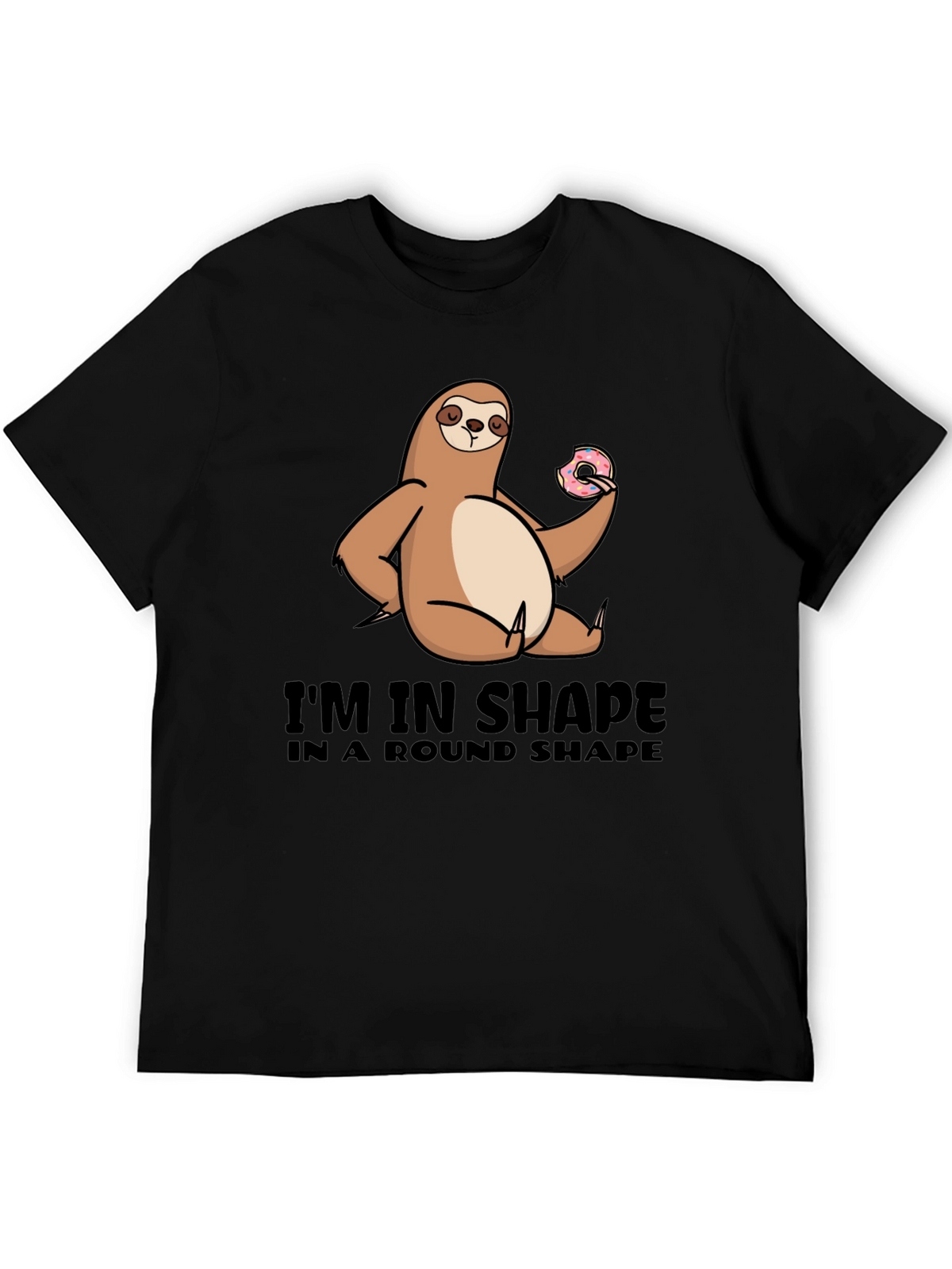 Sloth Round Shape T-Shirt Funny Graphic Tee