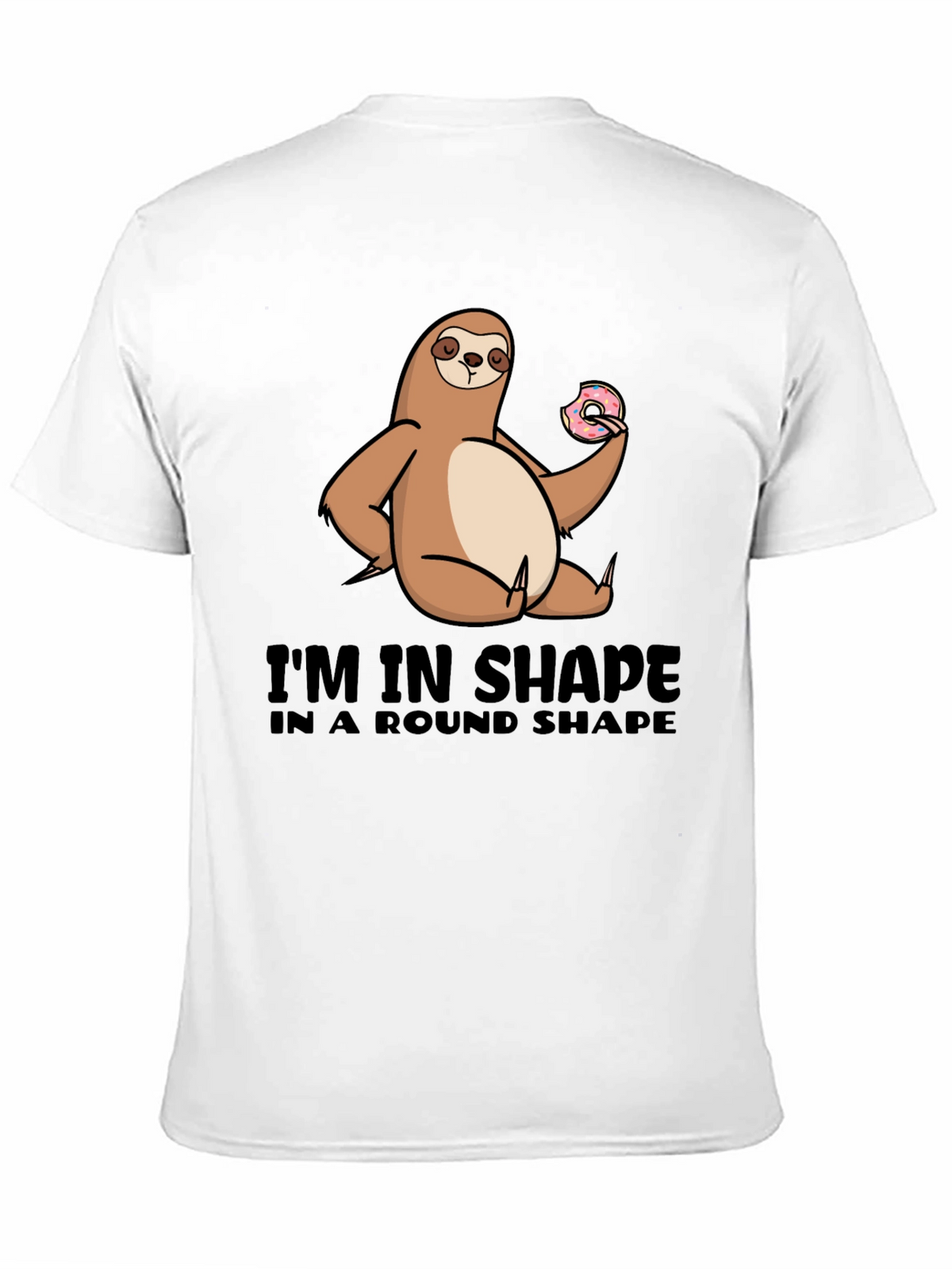 Sloth Round Shape T-Shirt Funny Graphic Tee