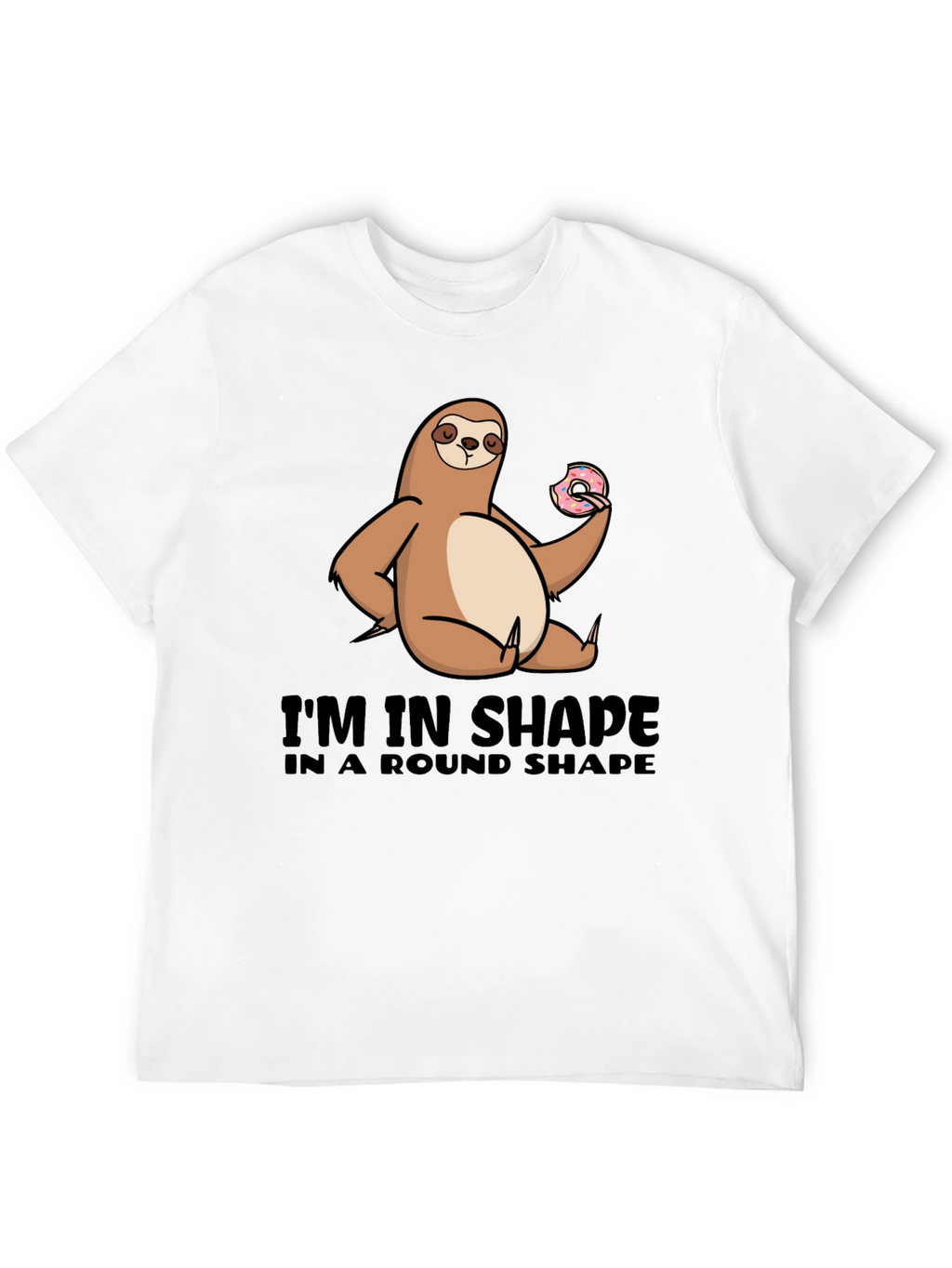 Sloth Round Shape T-Shirt Funny Graphic Tee