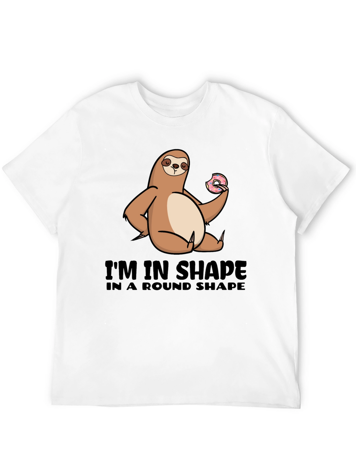 Sloth Round Shape T-Shirt Funny Graphic Tee