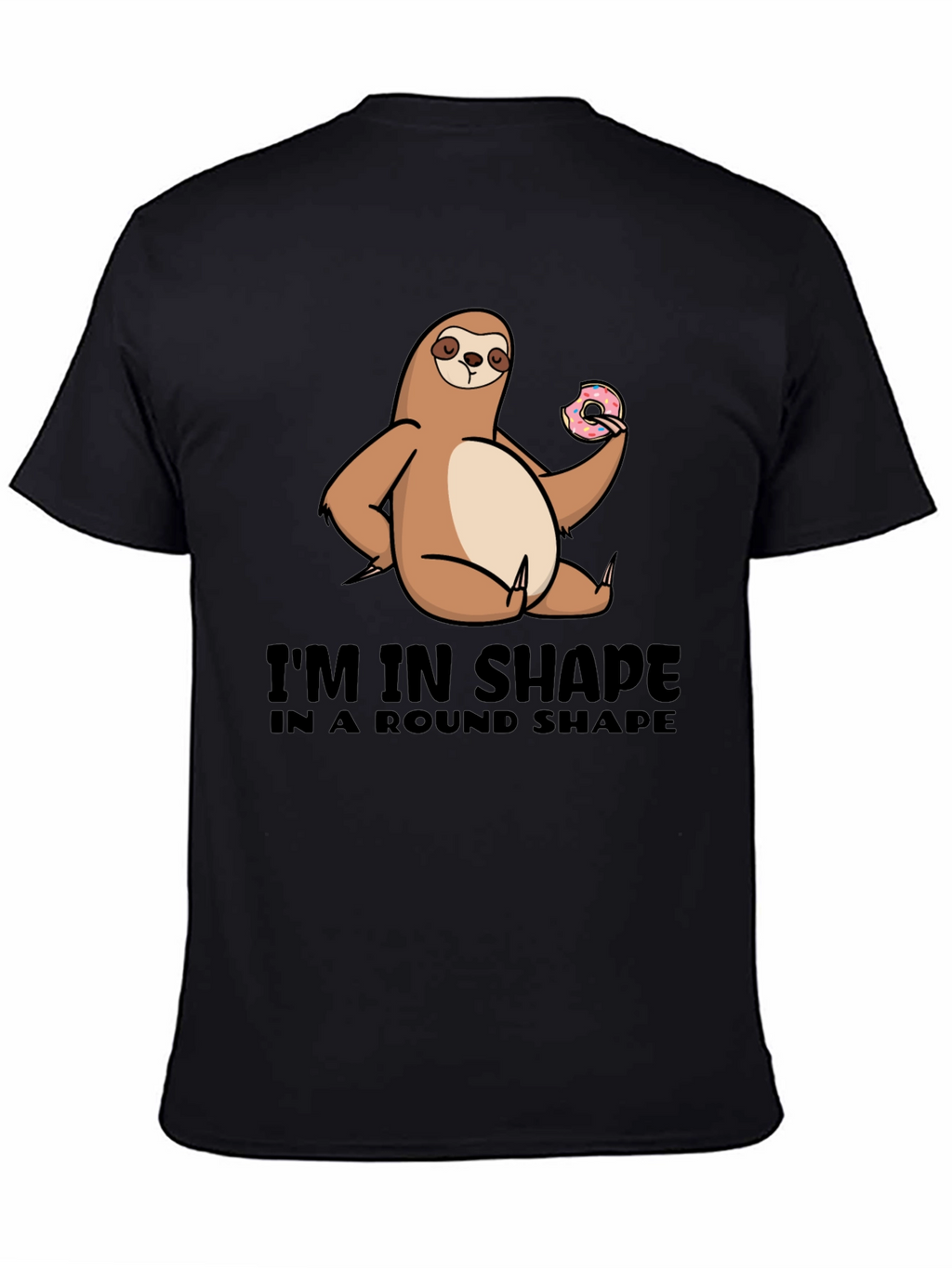 Sloth Round Shape T-Shirt Funny Graphic Tee