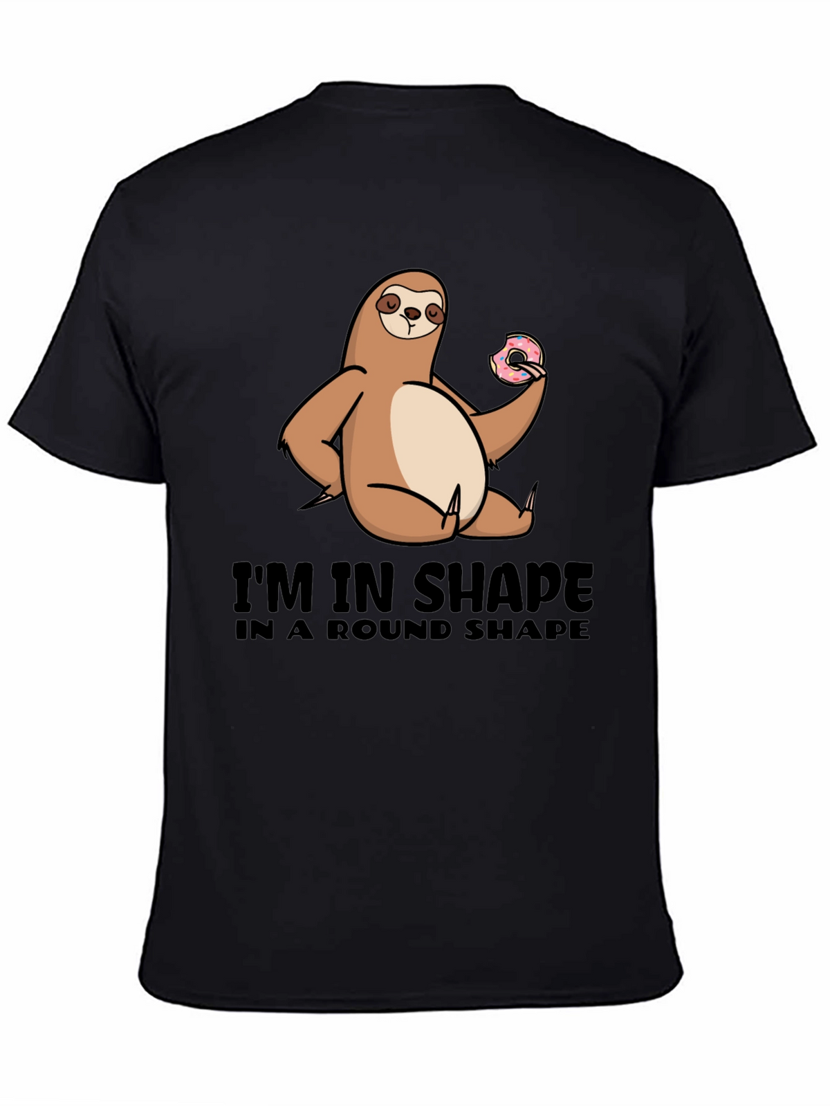 Sloth Round Shape T-Shirt Funny Graphic Tee