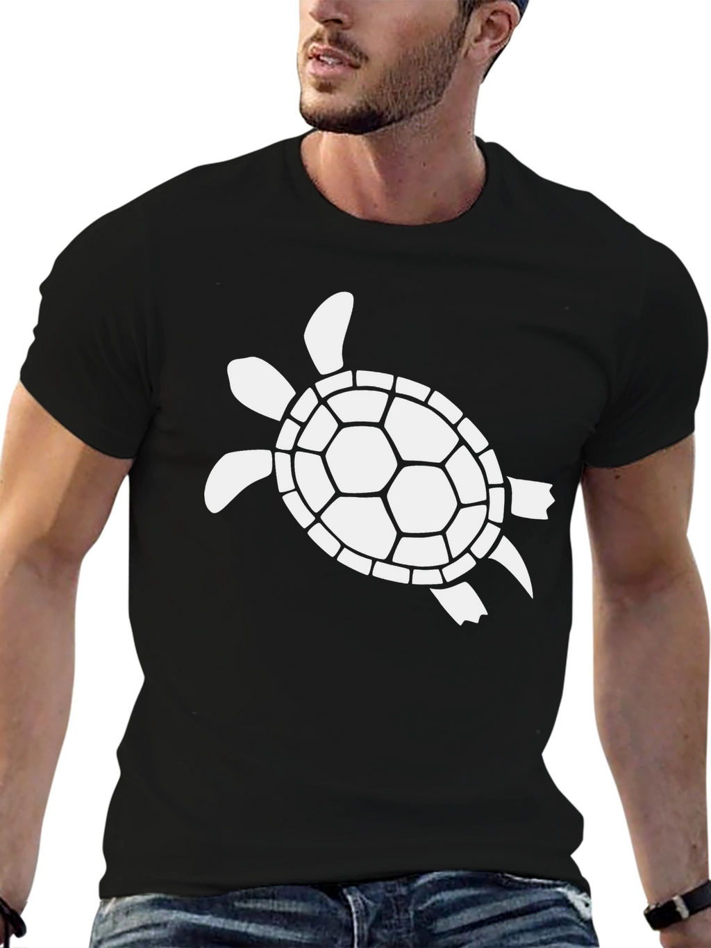 Black Turtle Graphic Tee - Casual Style