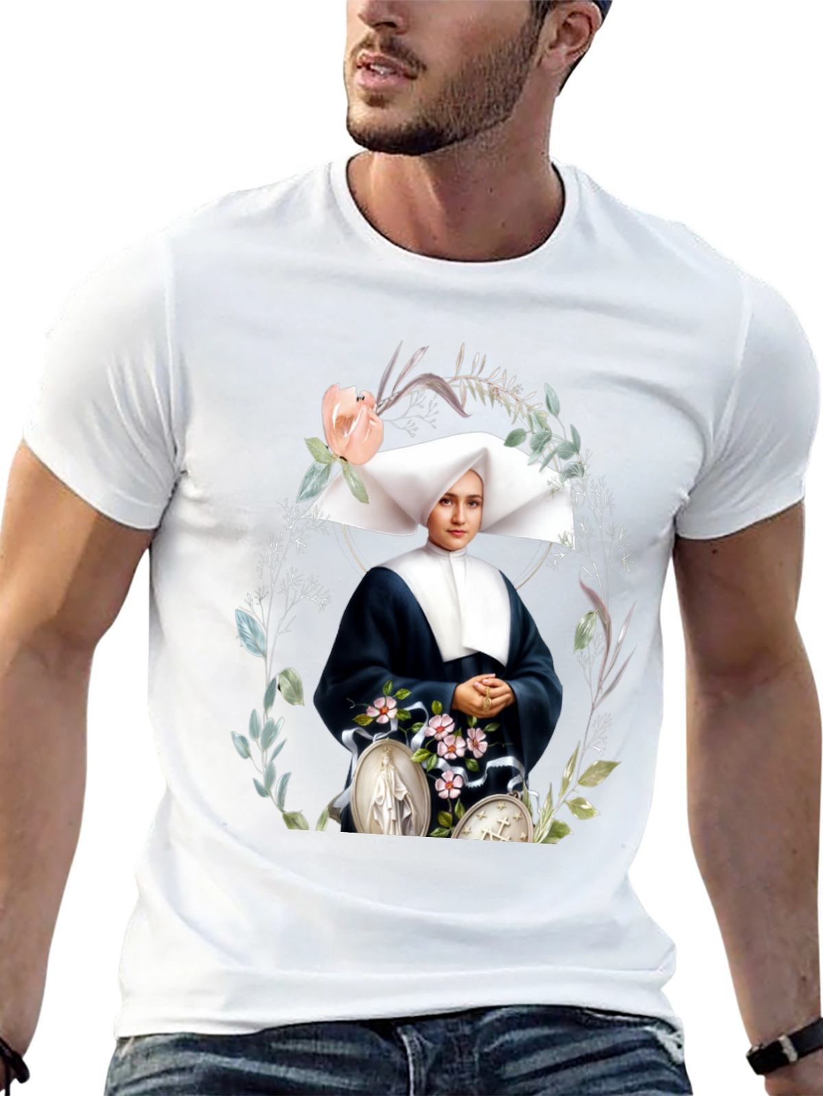 Nun Portrait Graphic Tee