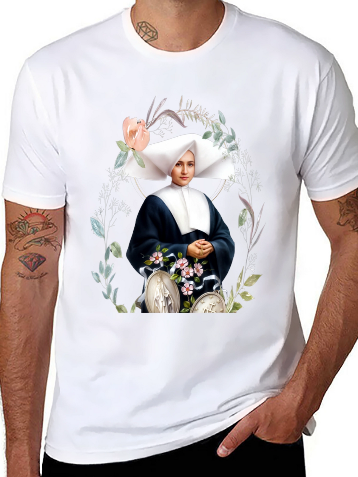 Nun Portrait Graphic Tee