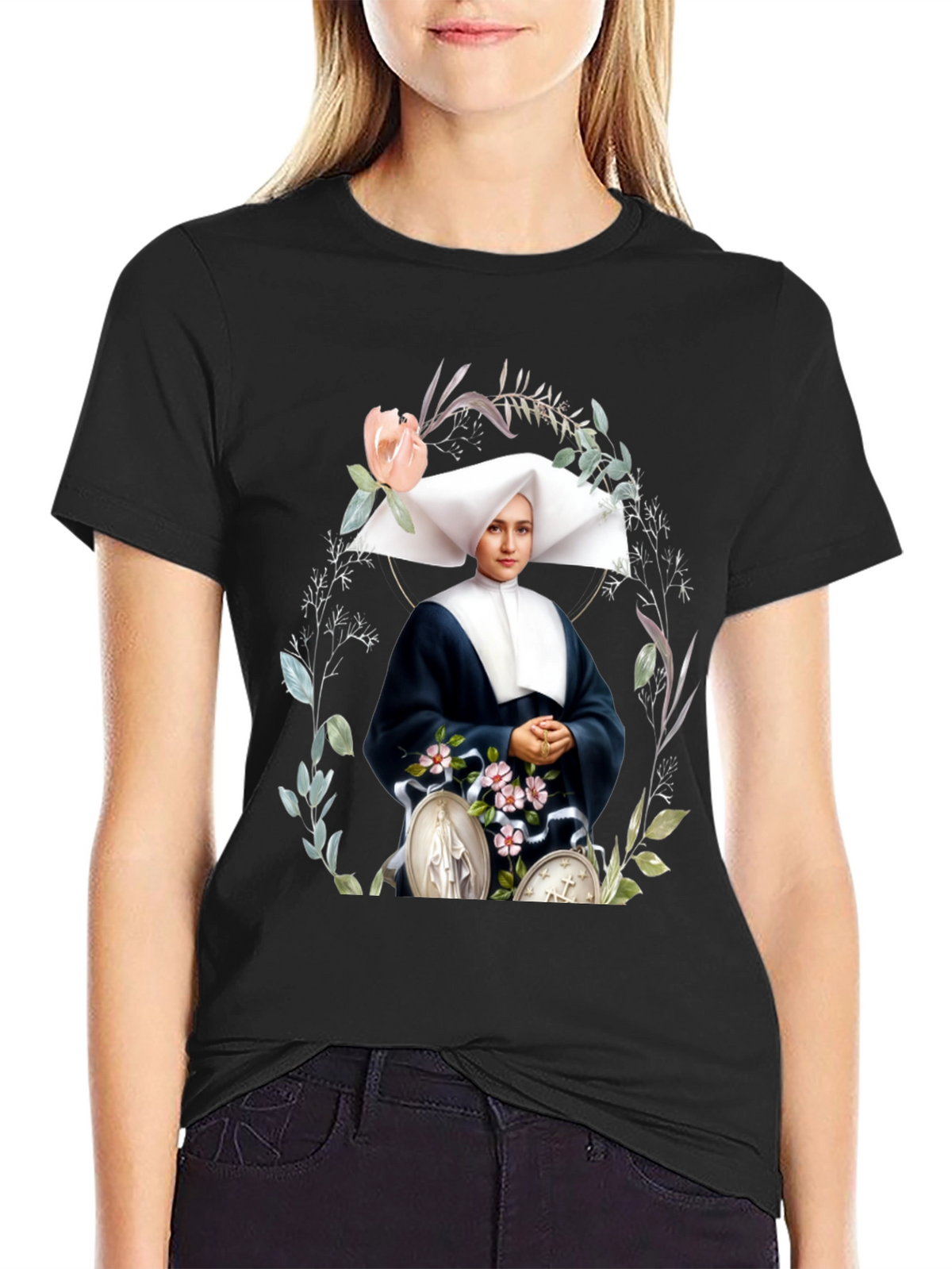 Nun Portrait Graphic Tee