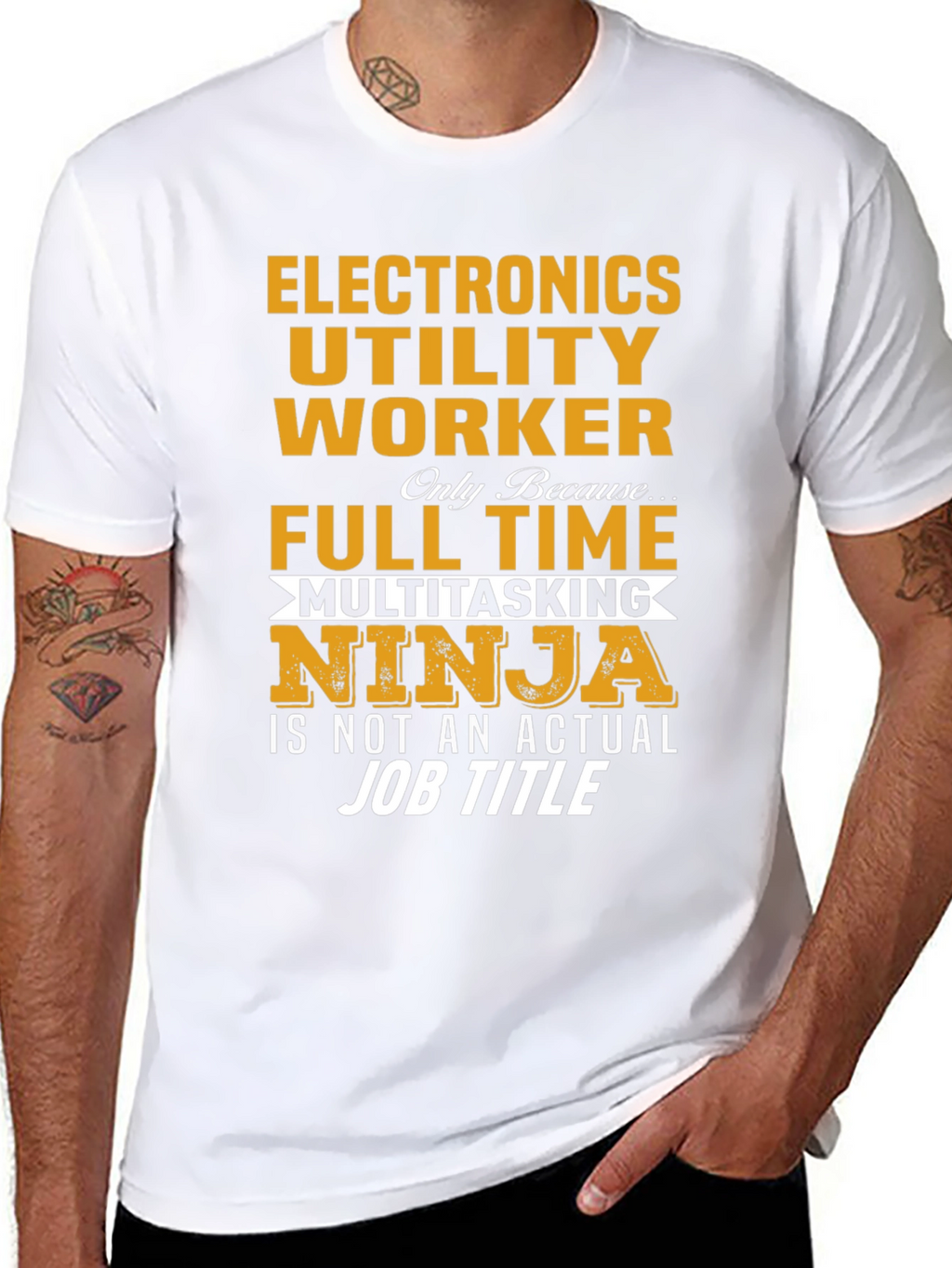 Electronics Utility Worker Ninja T-Shirt
