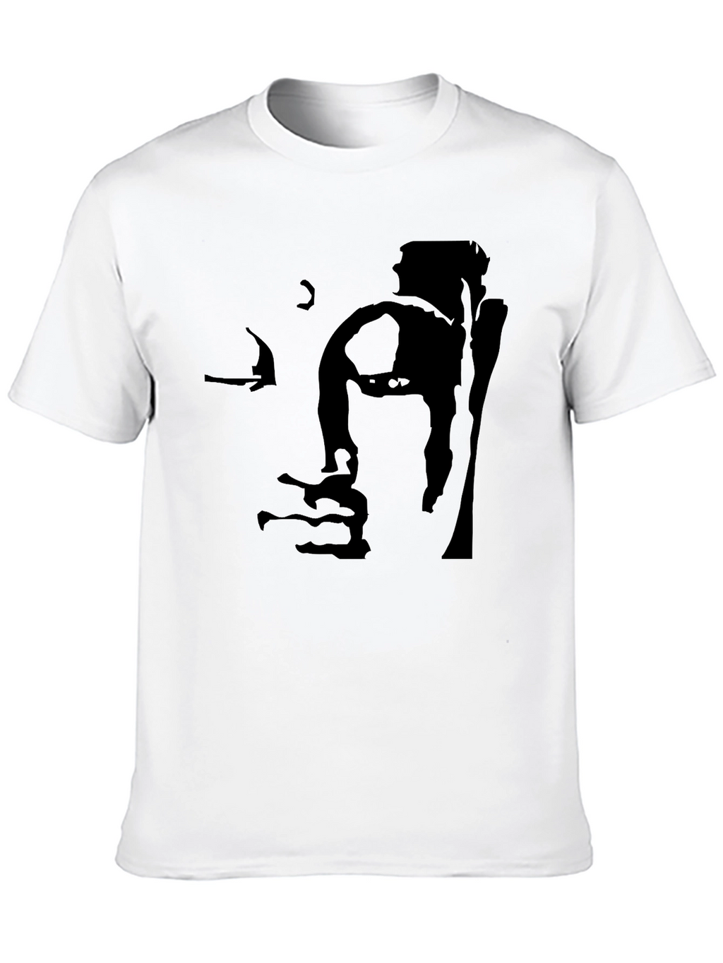 Buddha Face Black Graphic Tee