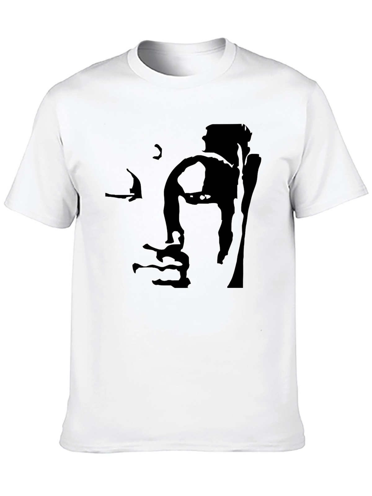 Buddha Face Black Graphic Tee