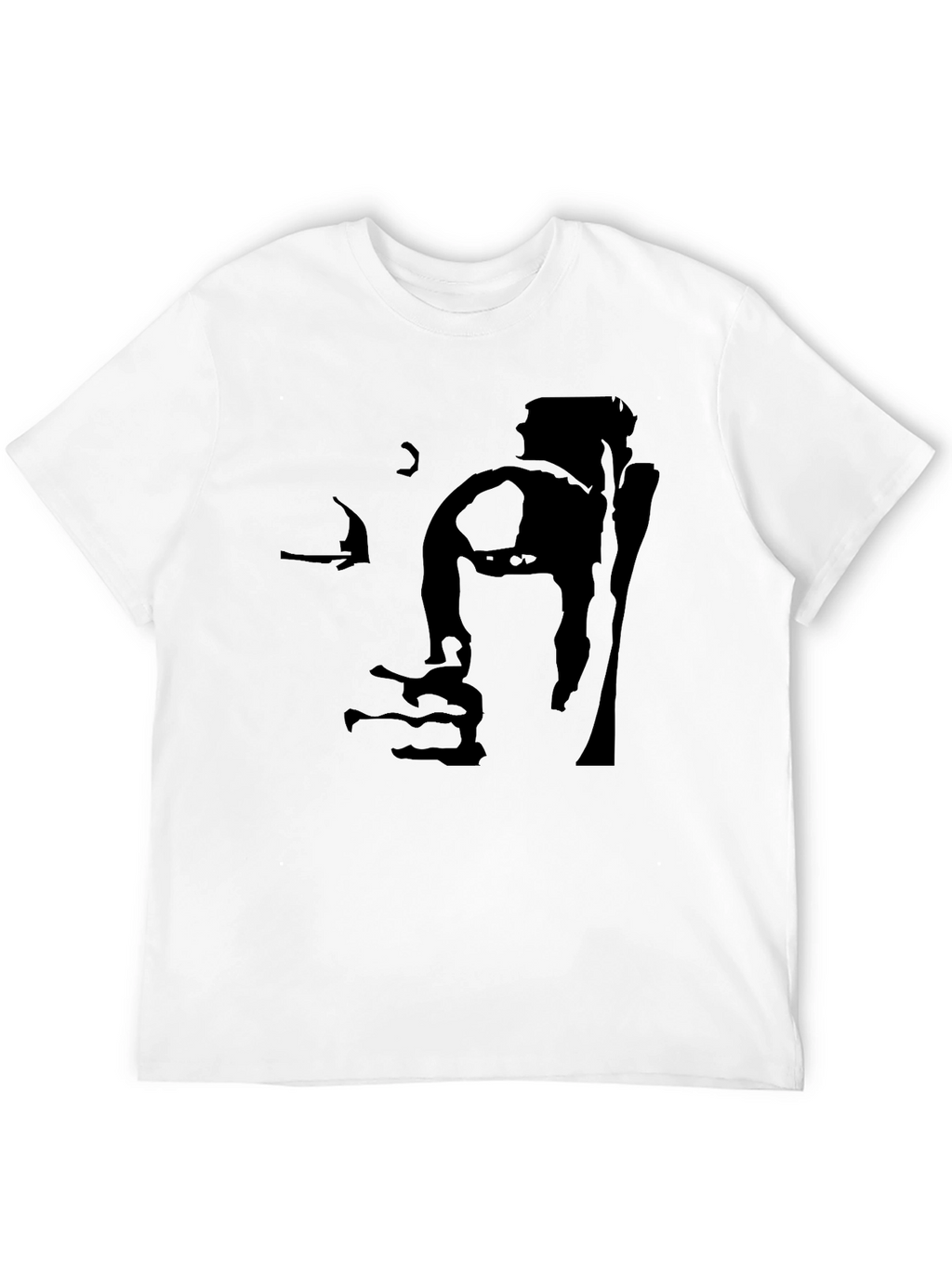 Buddha Face Black Graphic Tee