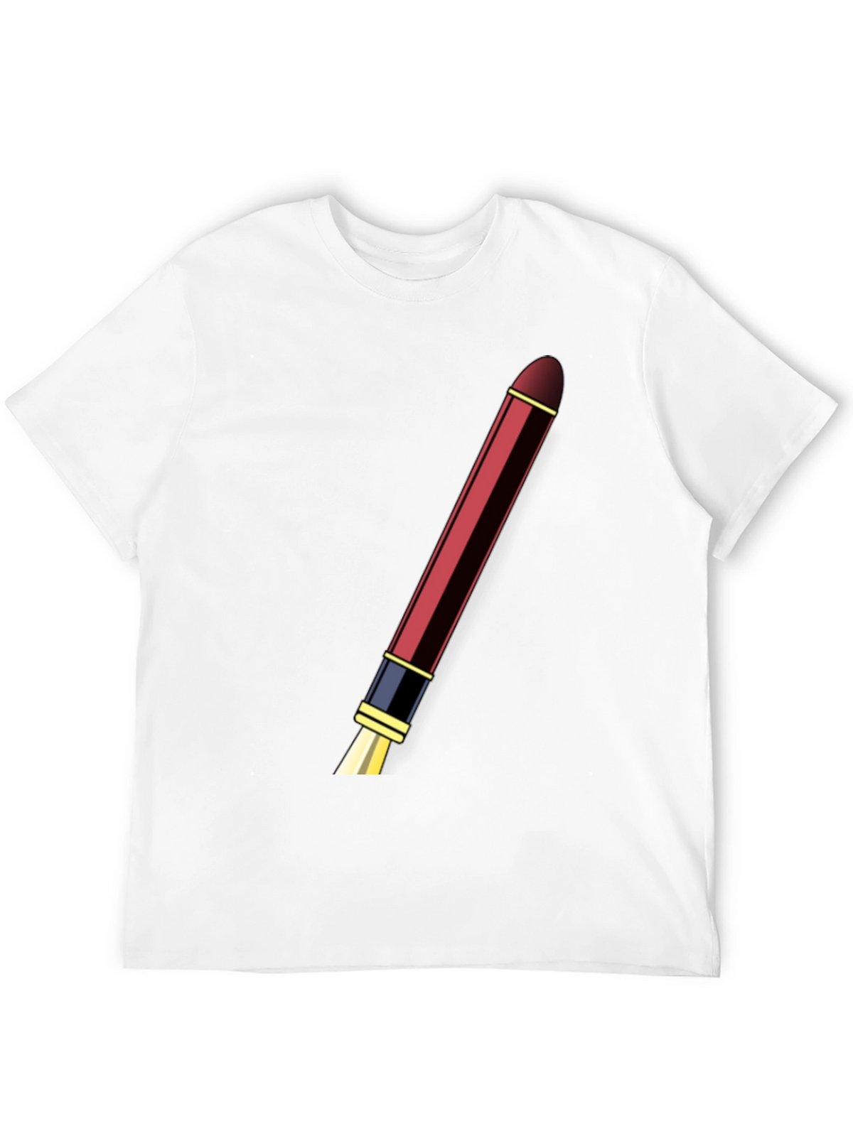 Mens Black T-shirt with Pen Design