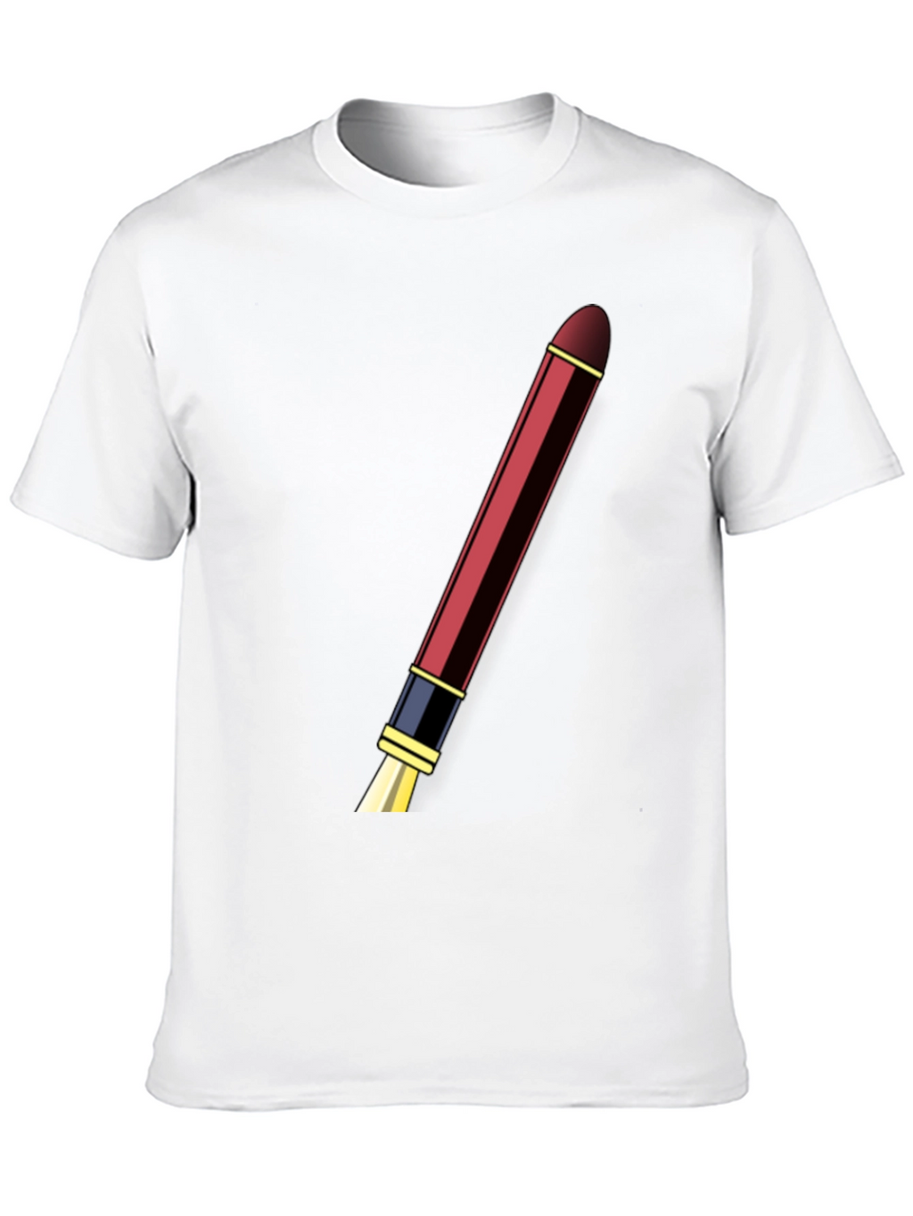 Mens Black T-shirt with Pen Design