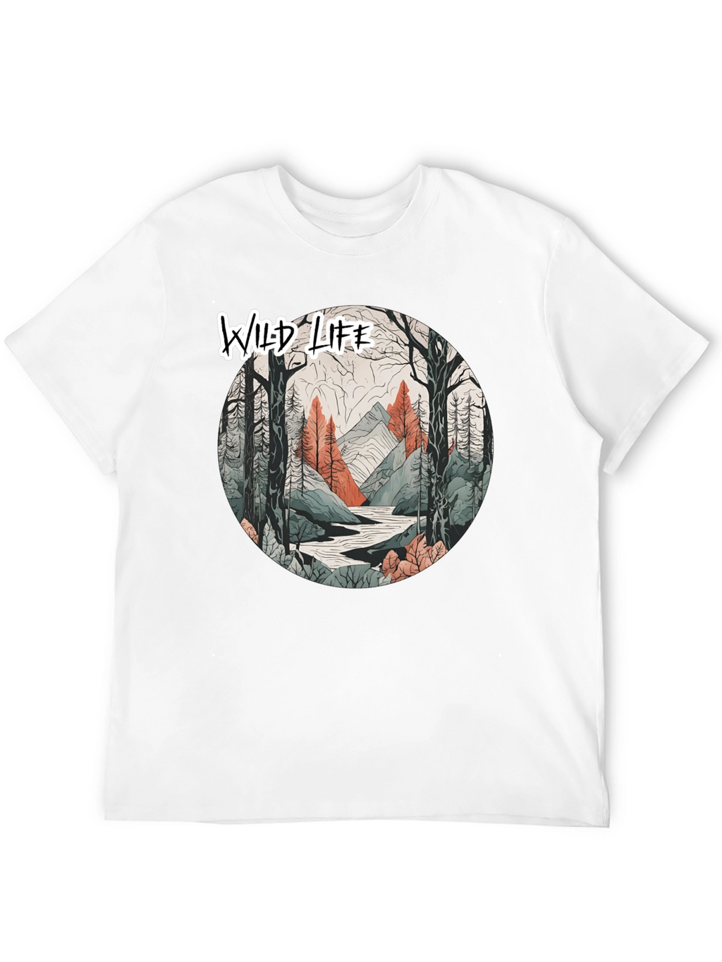 Wild Life Graphic Black T-Shirt